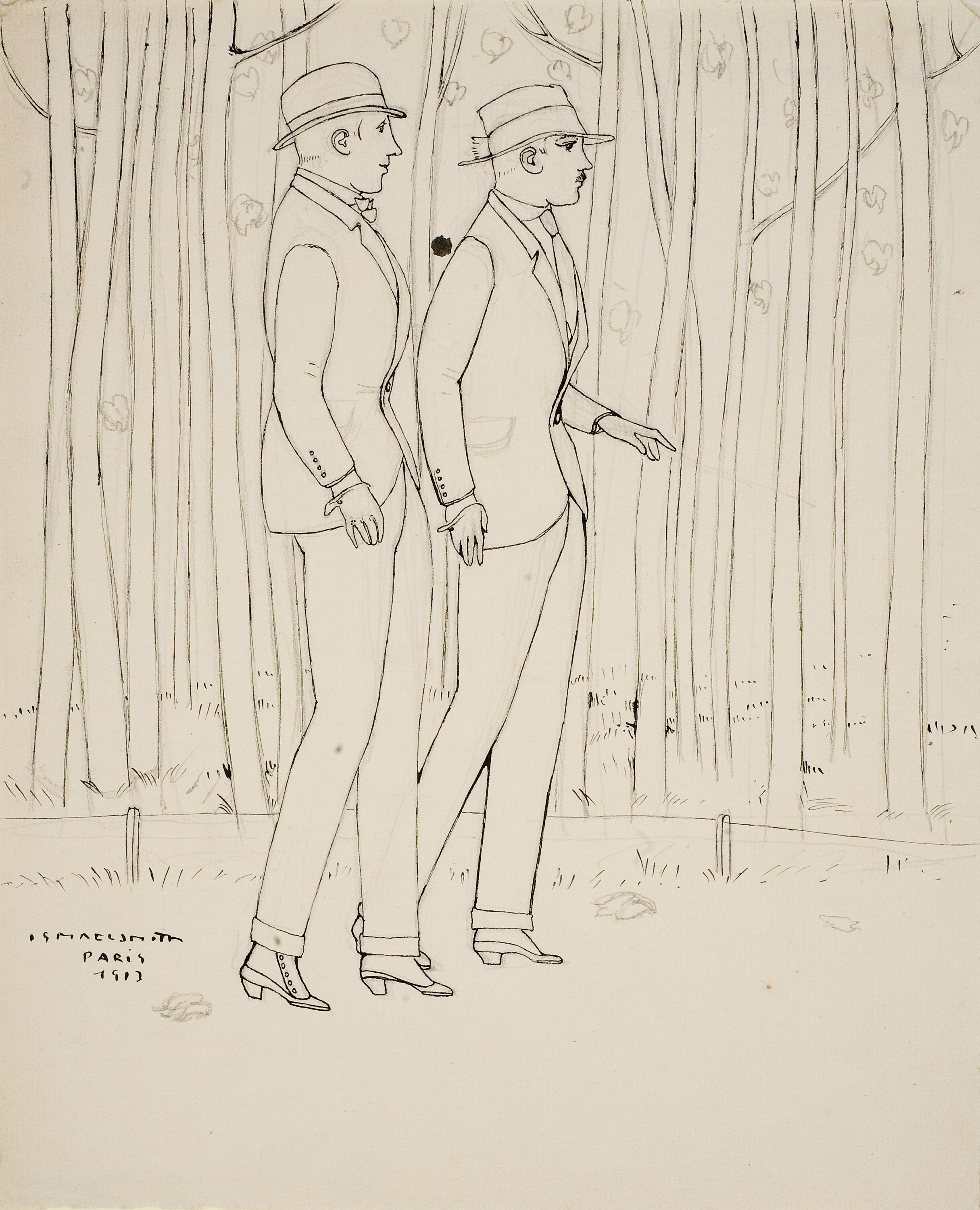 image for: Ismael Smith - Dandis en un passeig - 1913