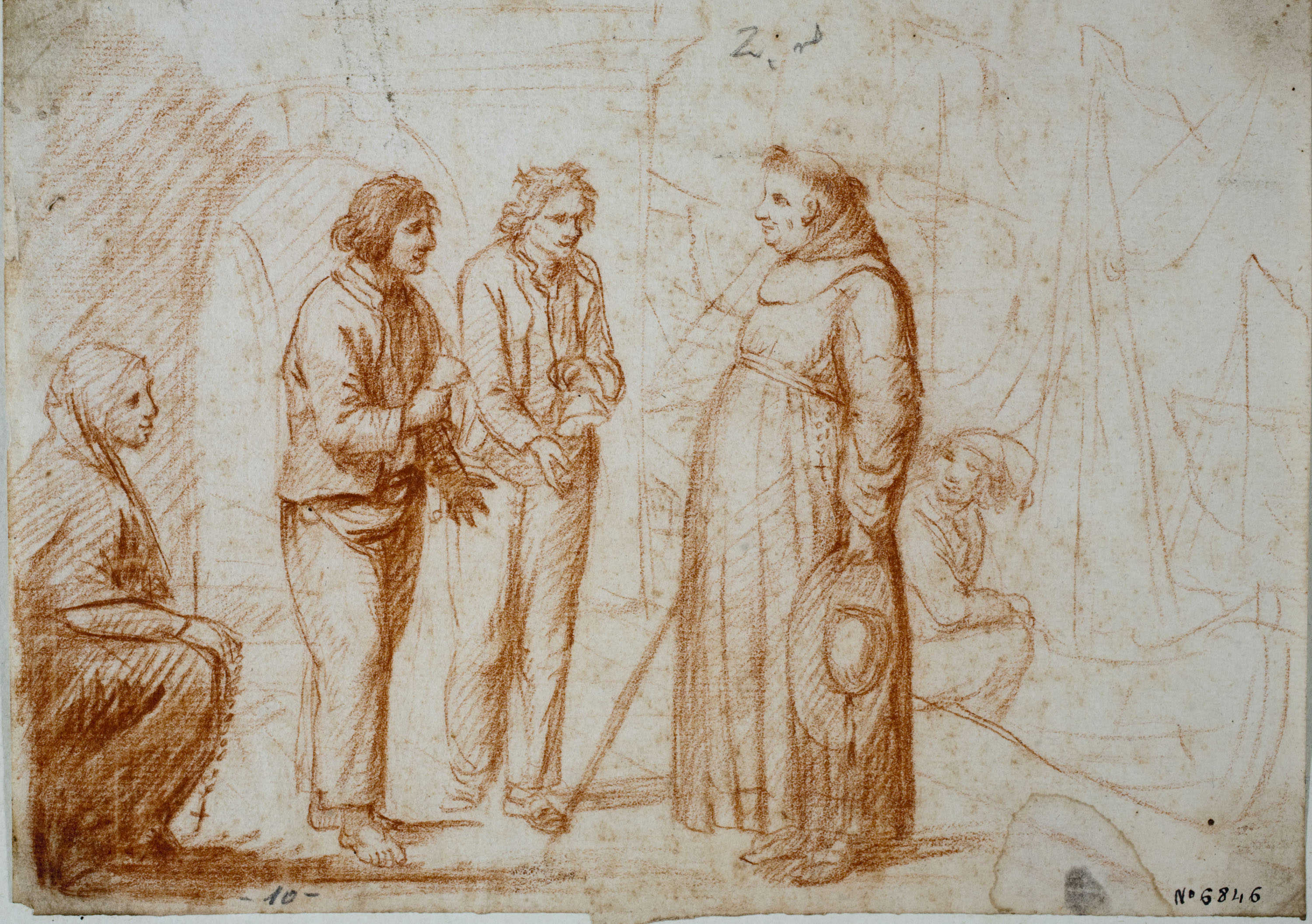 image for: Josep Bernat Flaugier - Escena de captaires - Cap a 1800-1812