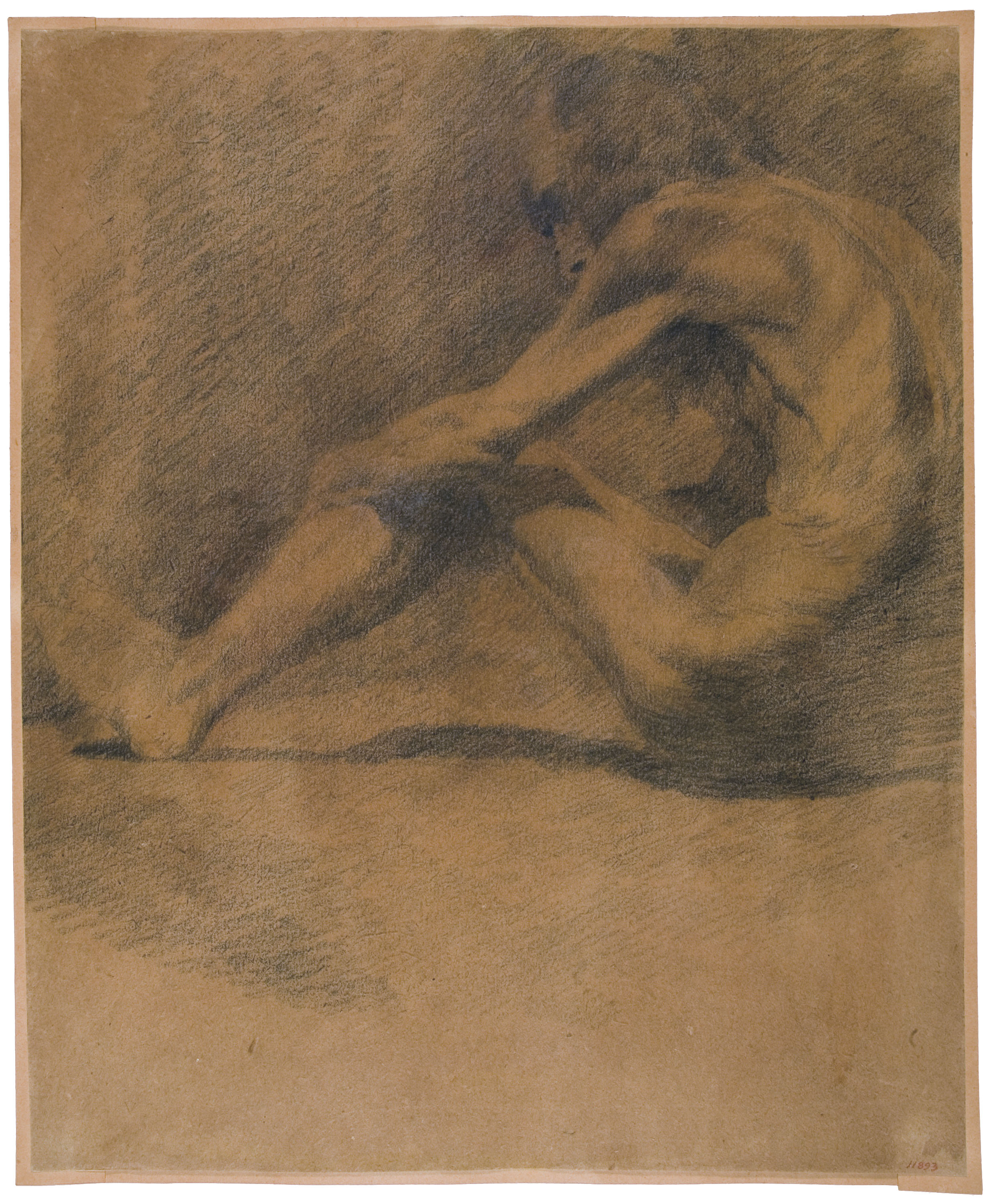 Antoni Fabrés - Estudi de nu masculí - Cap a 1904 image for: Antoni Fabrés - Estudi de nu masculí - Cap a 1904