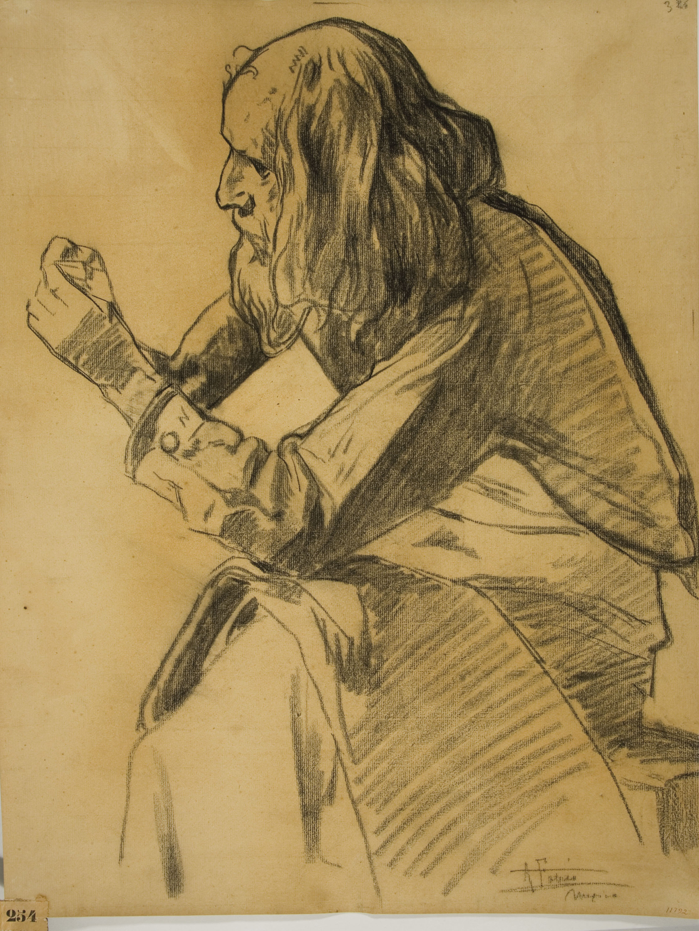 Antoni Fabrés - Estudi d'home vell - Cap a 1903-1906 image for: Antoni Fabrés - Estudi d'home vell - Cap a 1903-1906