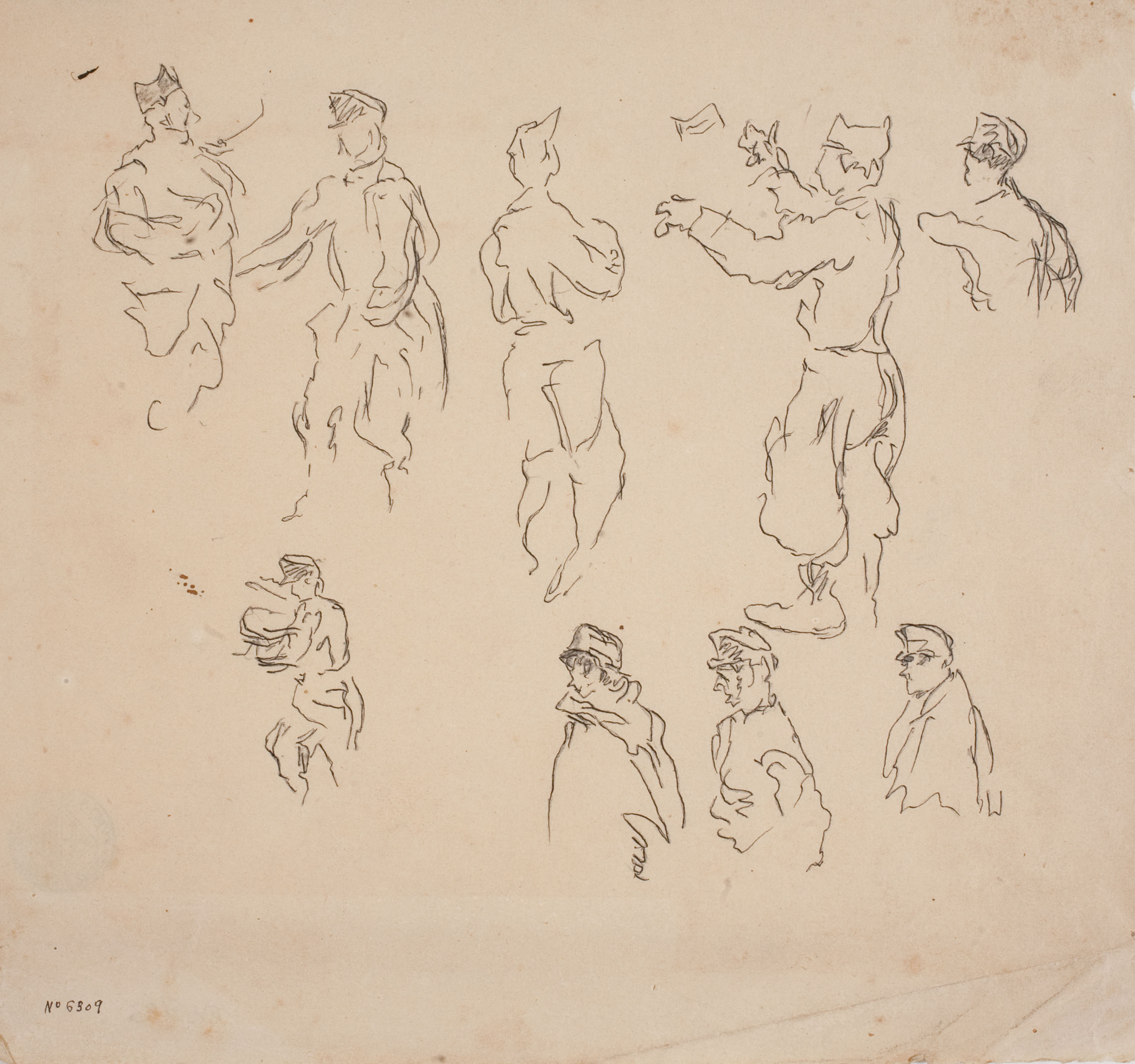 image for: Josep Lluís Pellicer - Apunts de soldats - Cap a 1872-1876