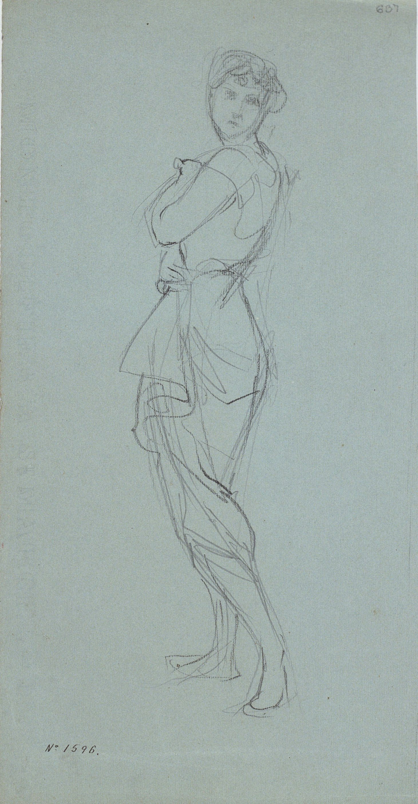 image for: Ramon Martí i Alsina - Dona dempeus - Cap a 1860-1865