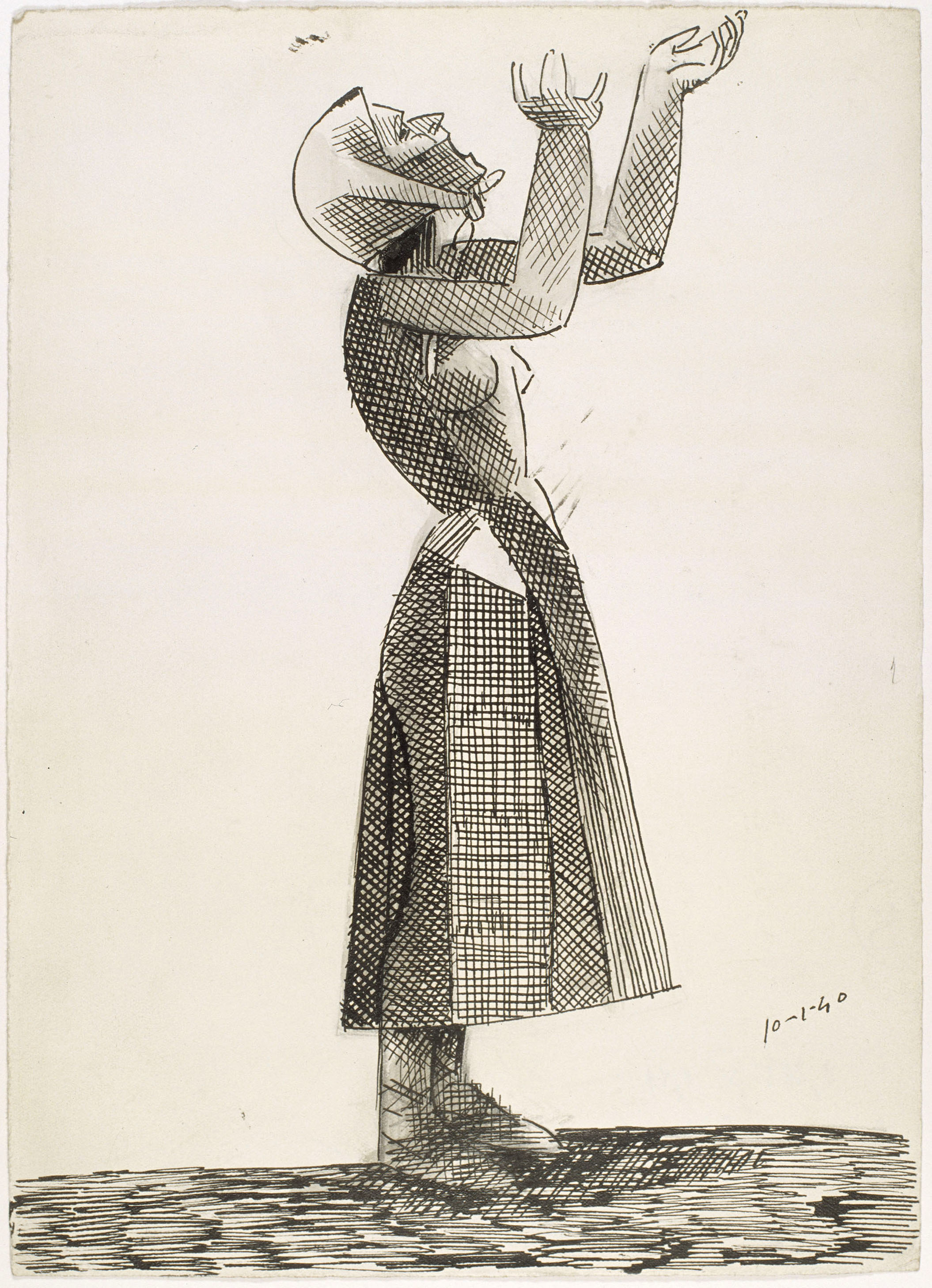image for: Juli González - Camperola amb els braços alcats (Paysanne les bras levées) - 18 de gener de 1940