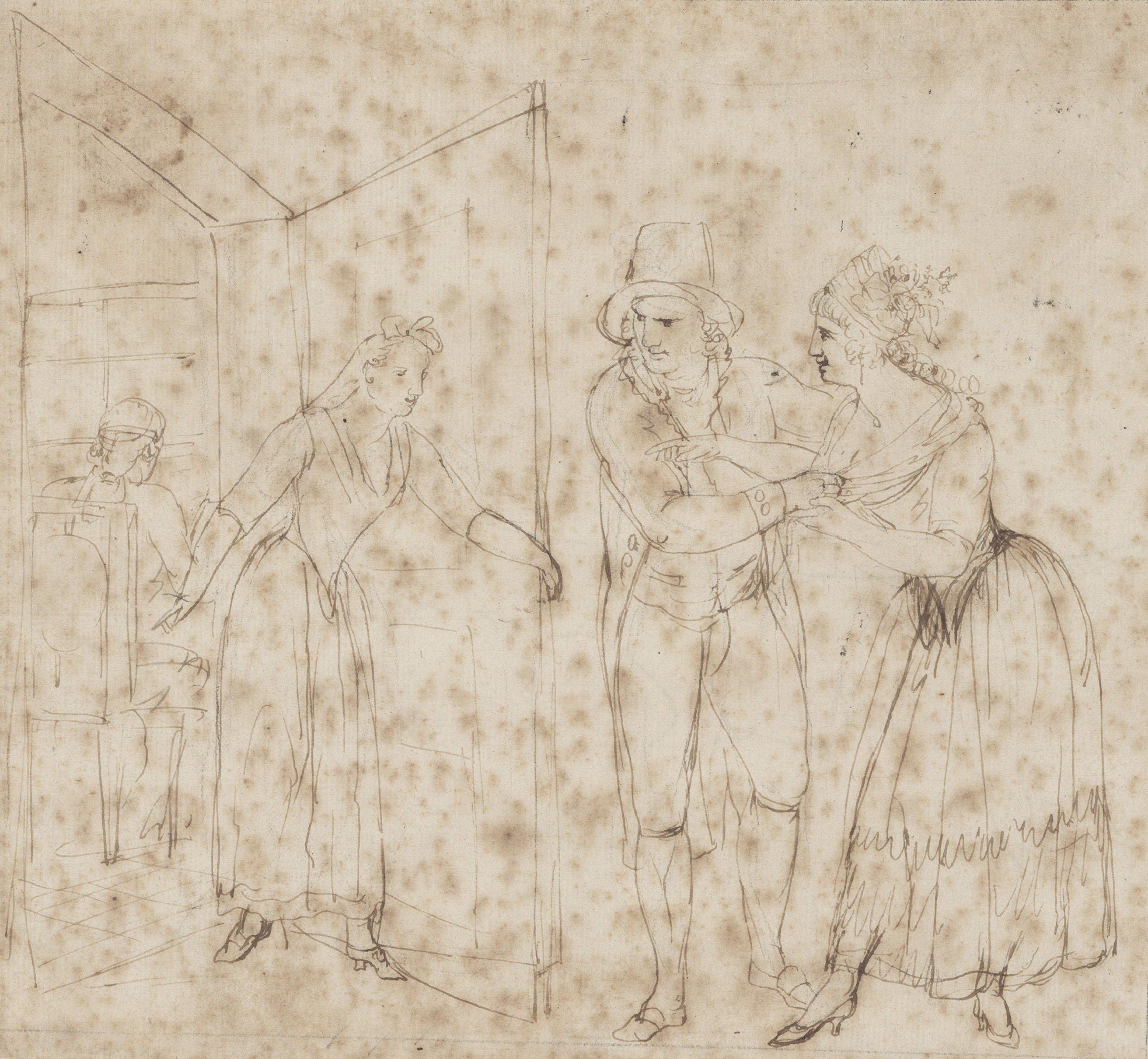 image for: Josep Bernat Flaugier - Escena costumista - Cap a 1800-1812