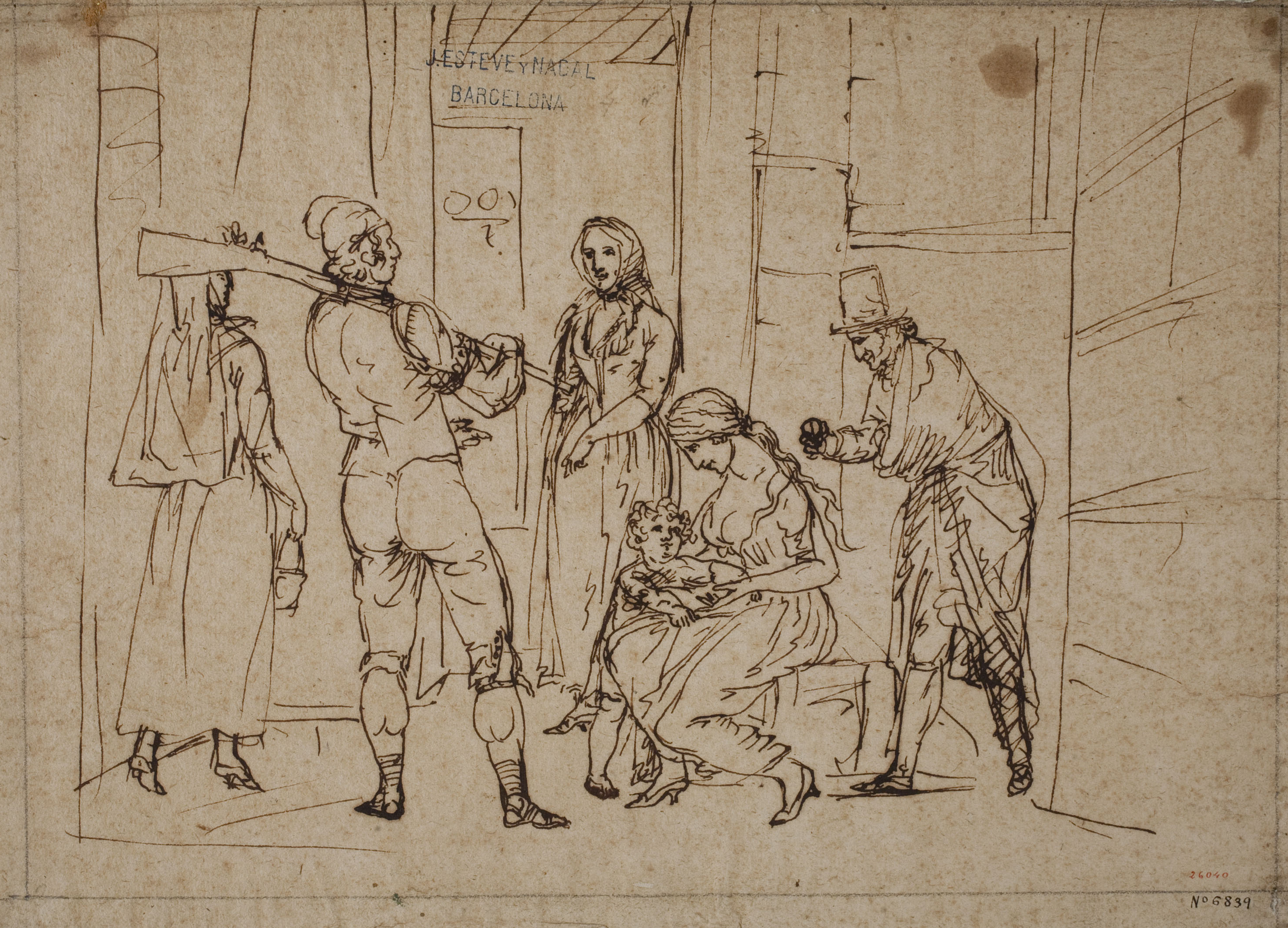 image for: Josep Bernat Flaugier - Escena de carrer - Cap a 1809-1812