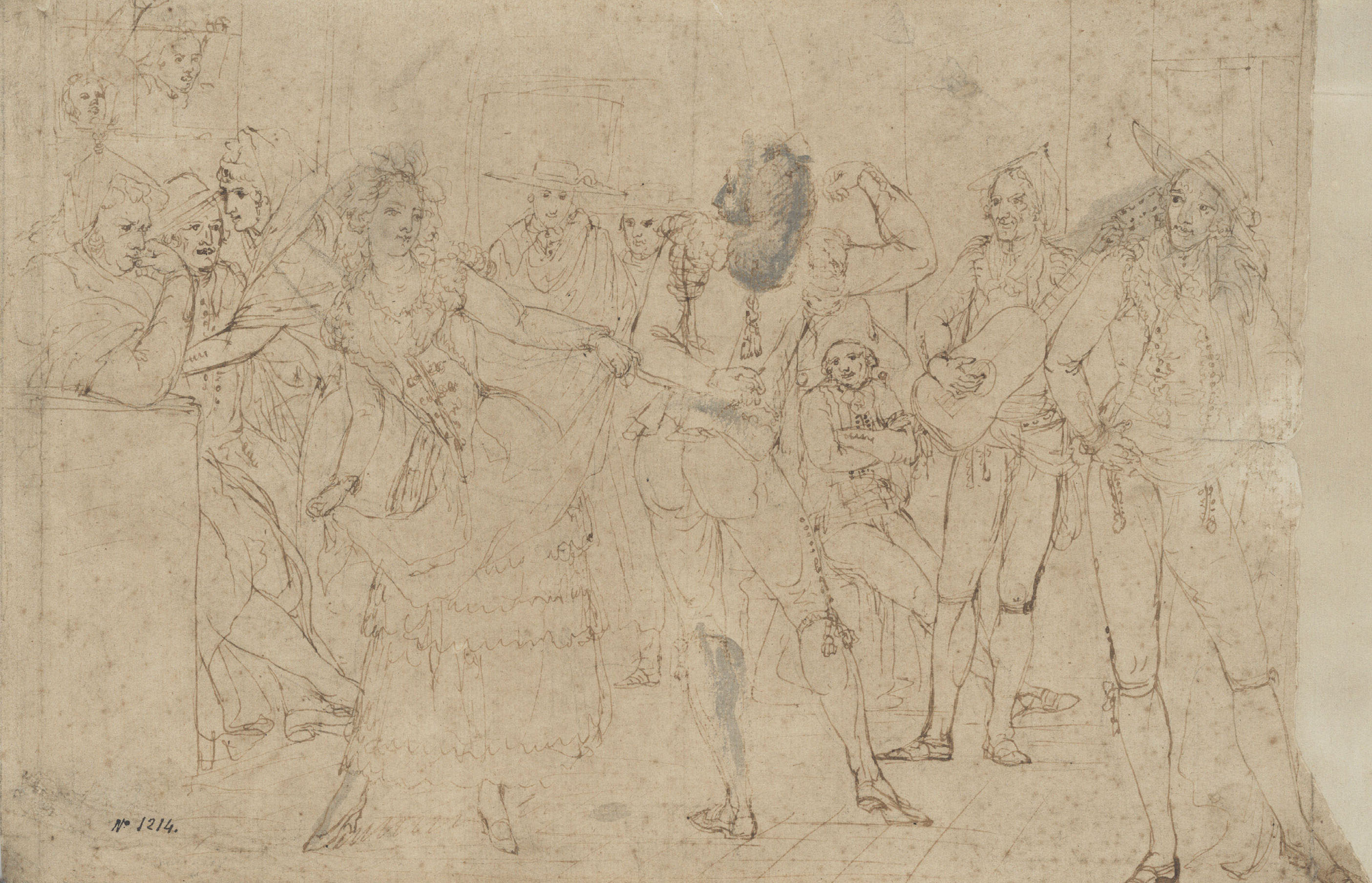 image for: Josep Bernat Flaugier - Escena de dansa espanyola: pas de bolero - Cap a 1800-1812