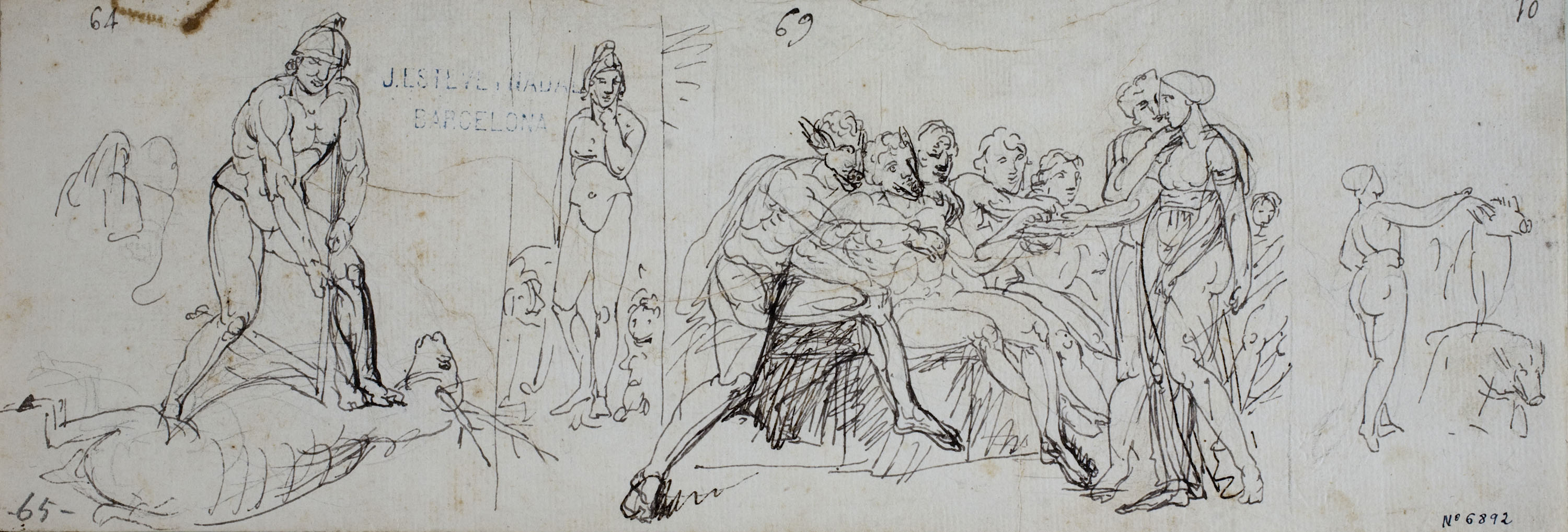 image for: Josep Bernat Flaugier - Estudi d'escenes mitològiques - Cap a 1800-1812