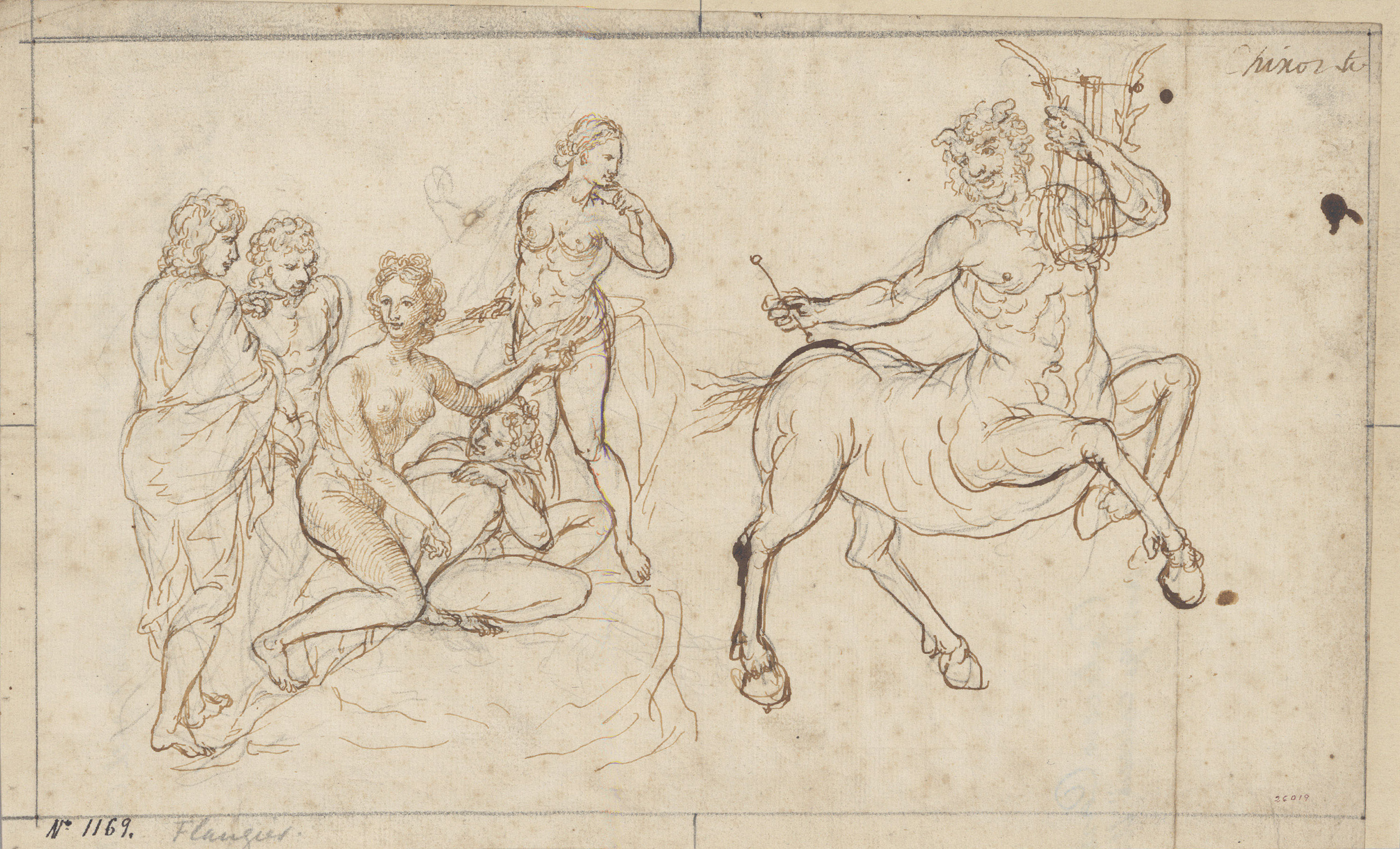image for: Josep Bernat Flaugier - Aquil·les, les filles de Licomedis i el centaure Quiró - Cap a 1800-1812