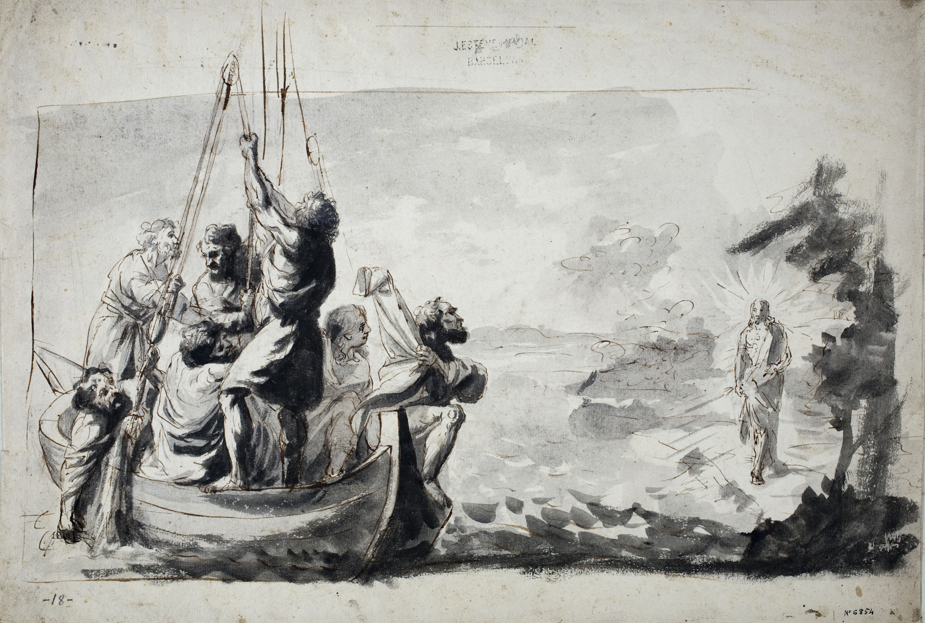 image for: Josep Bernat Flaugier - Aparició de Jesús als deixebles - Cap a 1790-1800