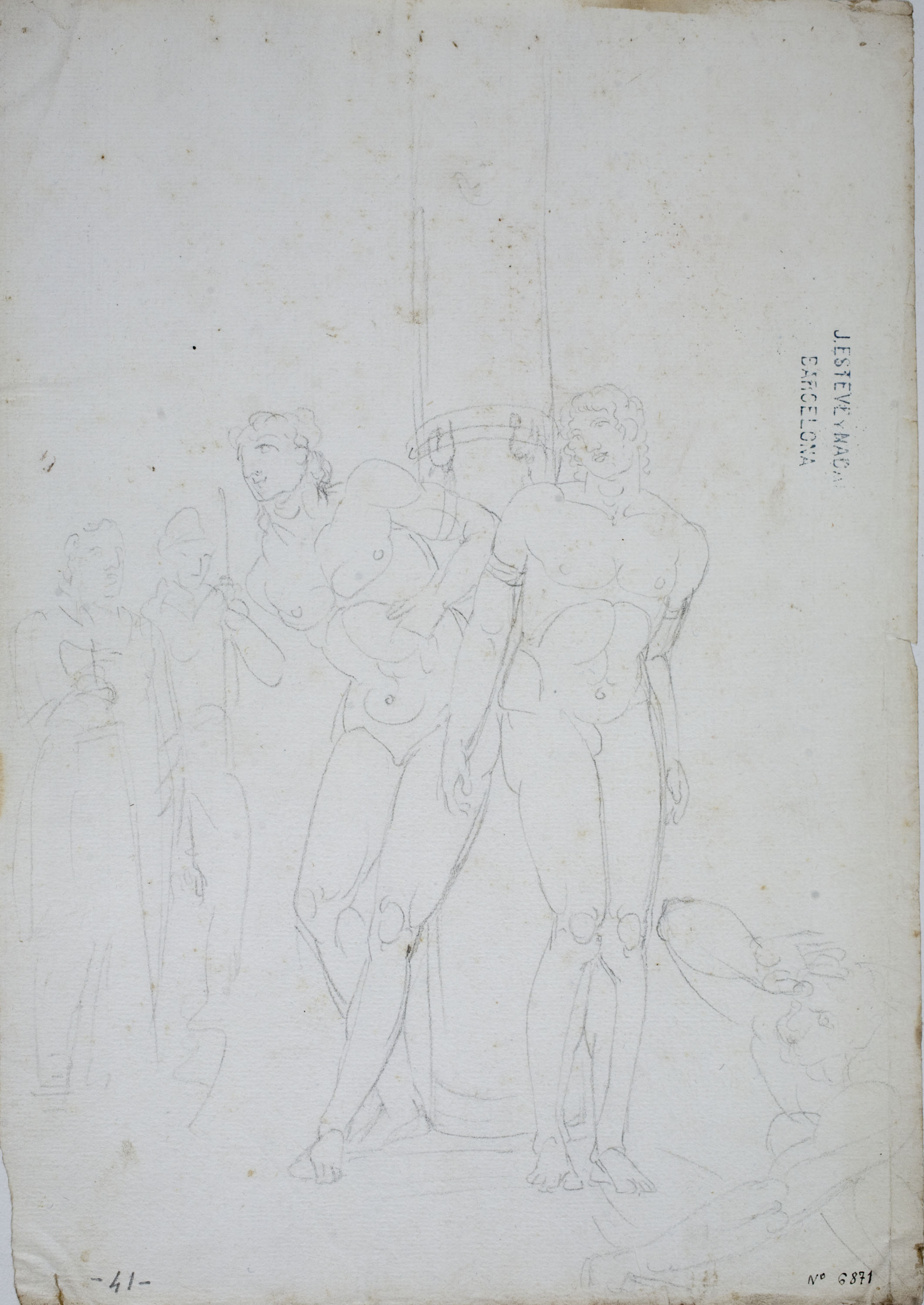 Josep Bernat Flaugier - Martiri dels sants Llucià i Marcià - Cap a 1789 image for: Josep Bernat Flaugier - Martiri dels sants Llucià i Marcià - Cap a 1789