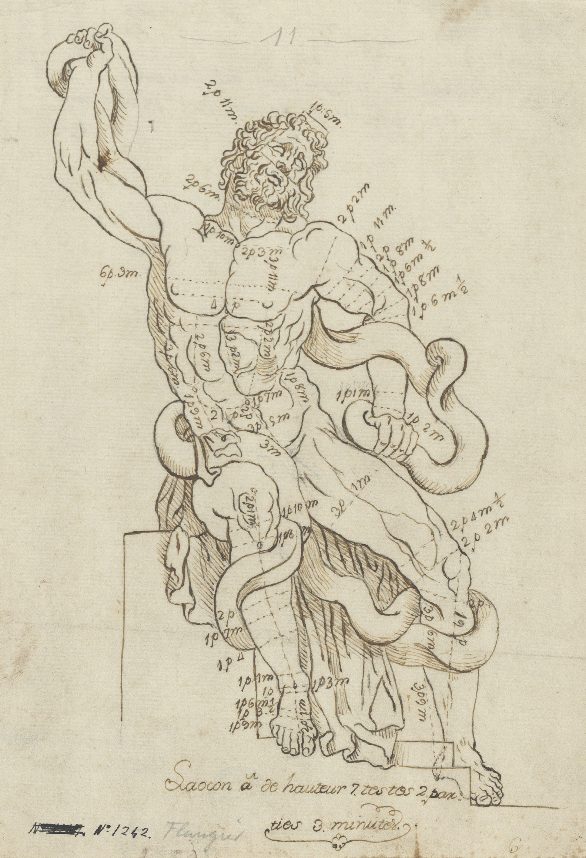 Josep Bernat Flaugier - Cànon del Laocoont - Cap a 1790-1800 image for: Josep Bernat Flaugier - Cànon del Laocoont - Cap a 1790-1800