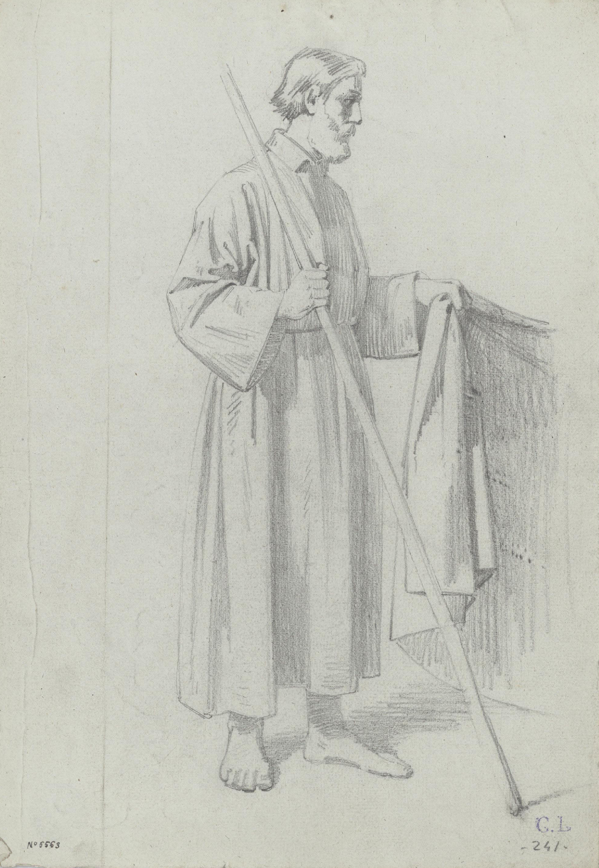 image for: Claudi Lorenzale - Figura masculina - Cap a 1850-1870