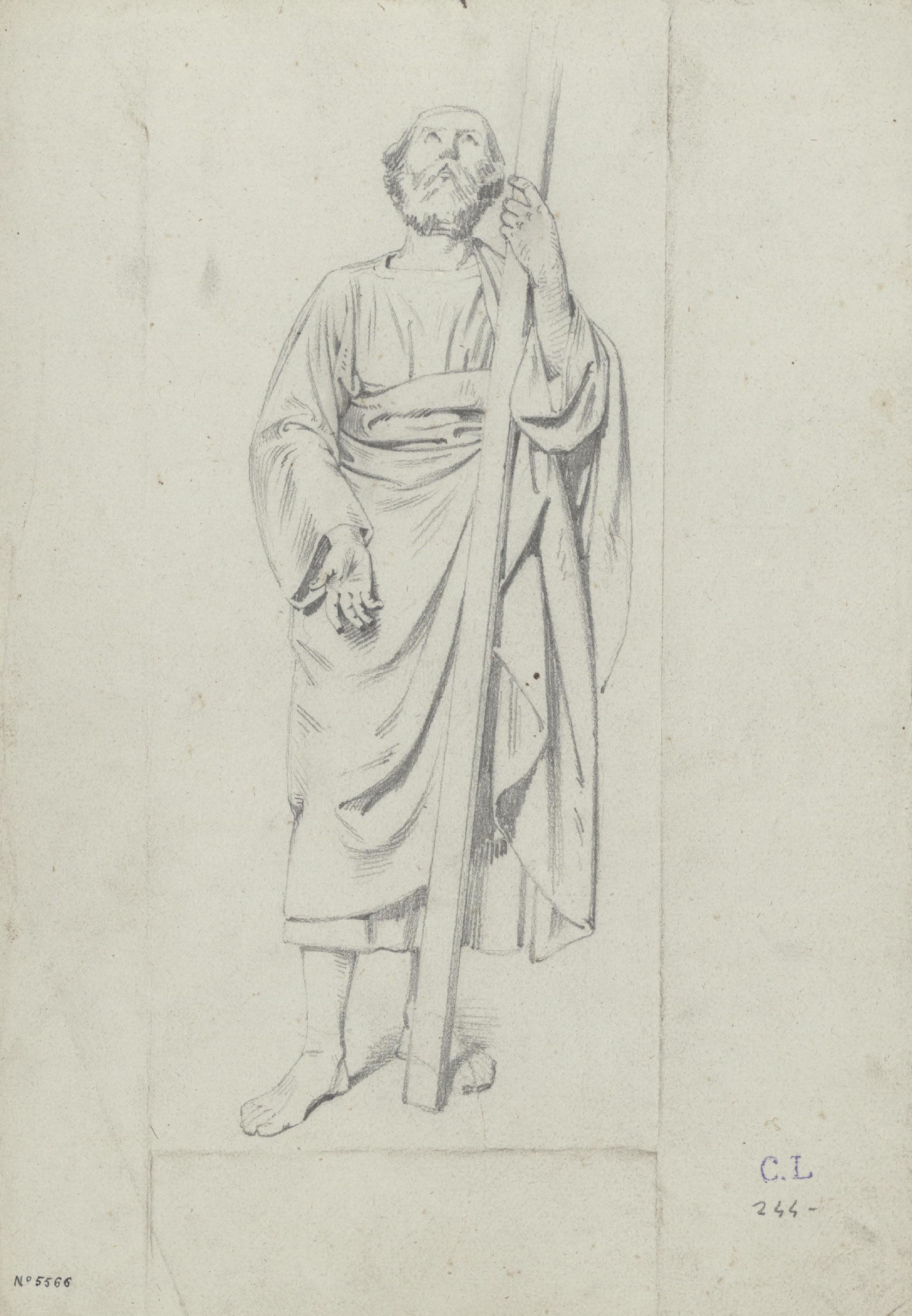 image for: Claudi Lorenzale - Figura masculina - Cap a 1850-1870