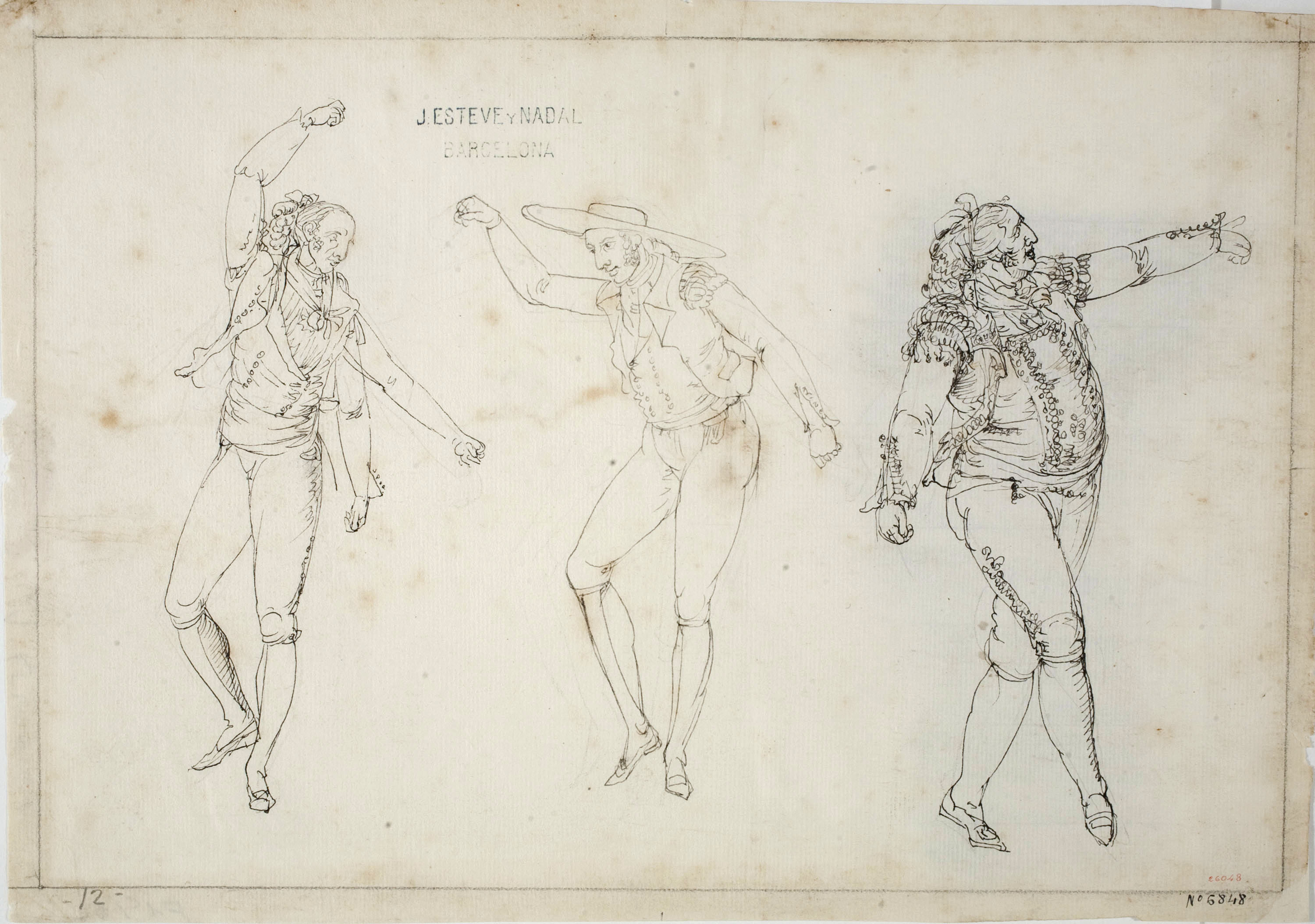 image for: Josep Bernat Flaugier - Estudi de majos ballant - Cap a 1800-1812