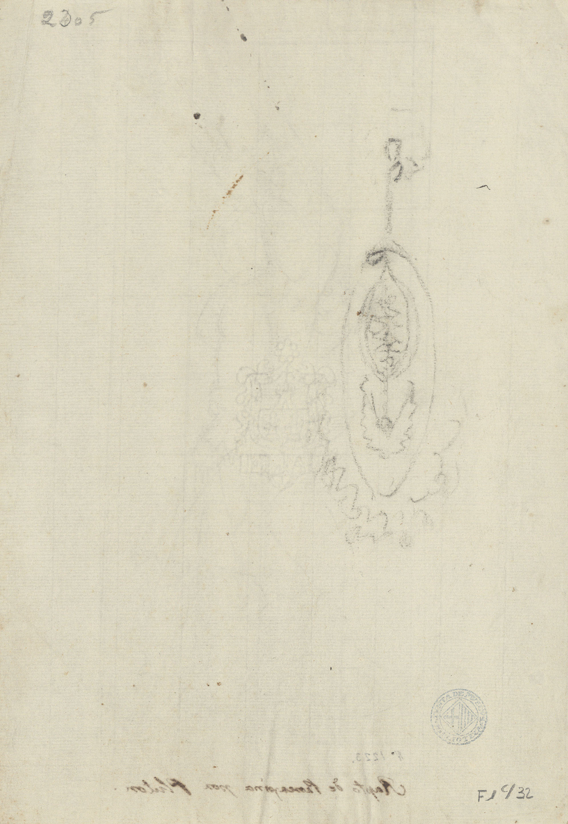 image for: Josep Bernat Flaugier - Rapte de Proserpina (anvers) / Esbós inconcret (revers) - Cap a 1799-1800 [1]