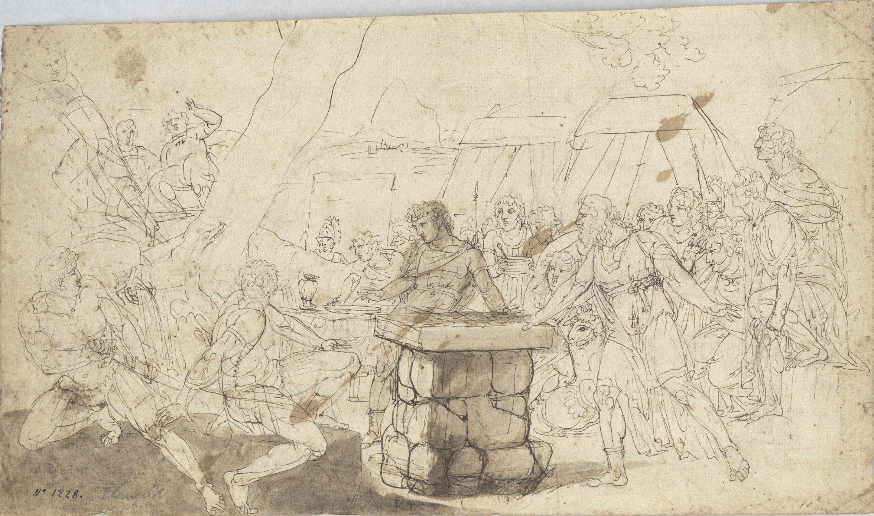 image for: Josep Bernat Flaugier - Composició mitològica - Cap a 1790-1800