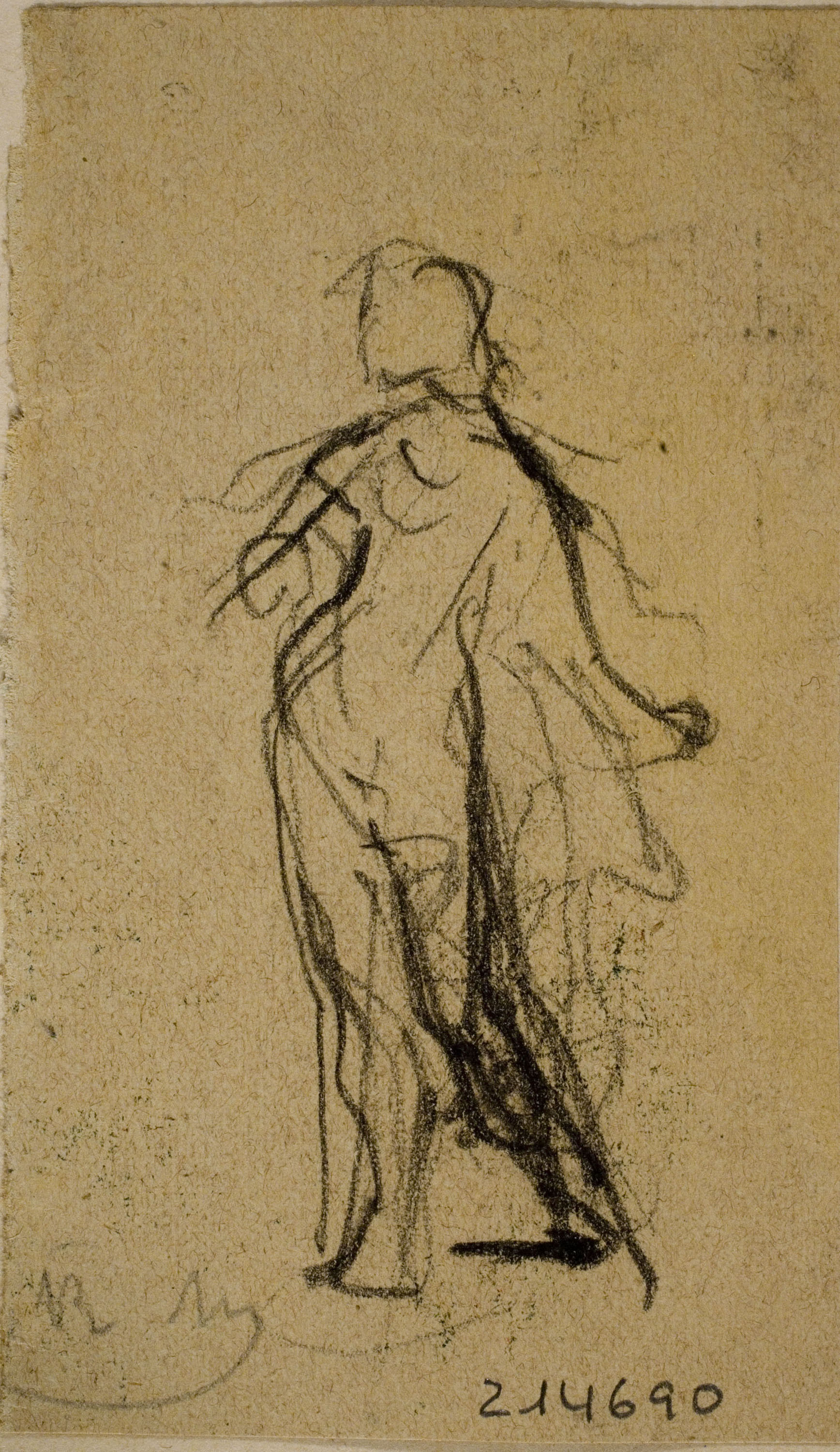 image for: Ramon Martí i Alsina - Estudi de figura femenina - Cap a 1860-1870