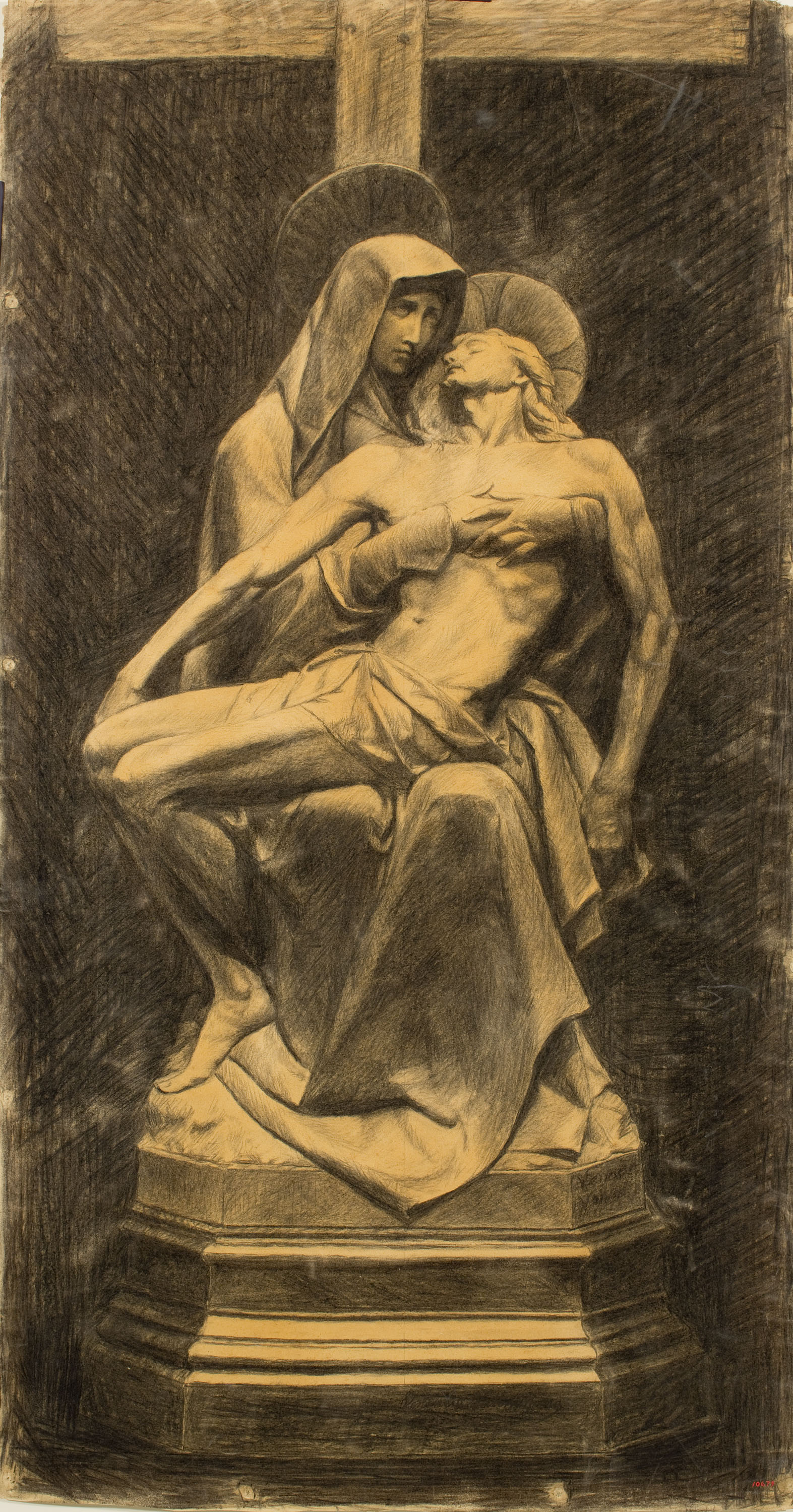 Venanci Vallmitjana - Projecte per a l'escultura «Pietat» - Cap a 1880 image for: Venanci Vallmitjana - Projecte per a l'escultura «Pietat» - Cap a 1880