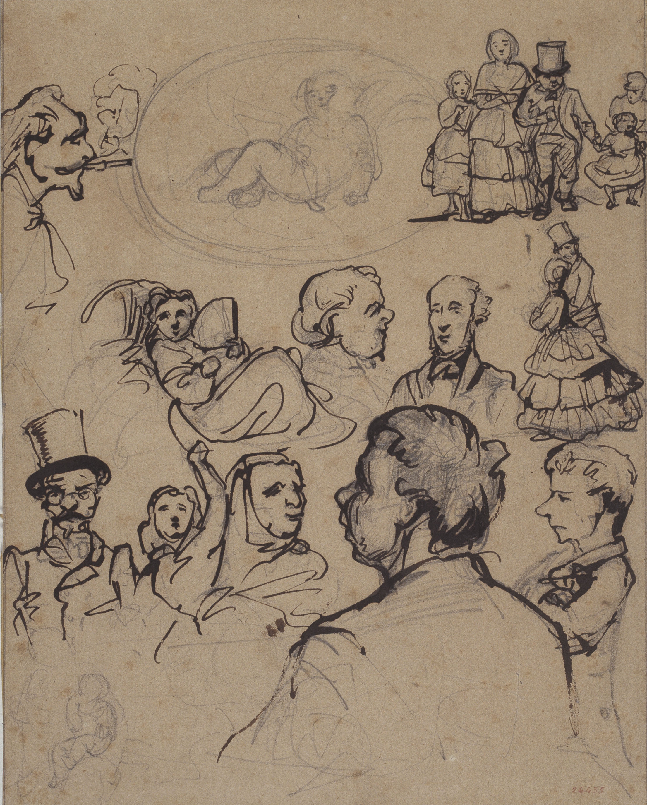 image for: Ramon Martí i Alsina - Caricatures costumistes - Cap a 1845-1850