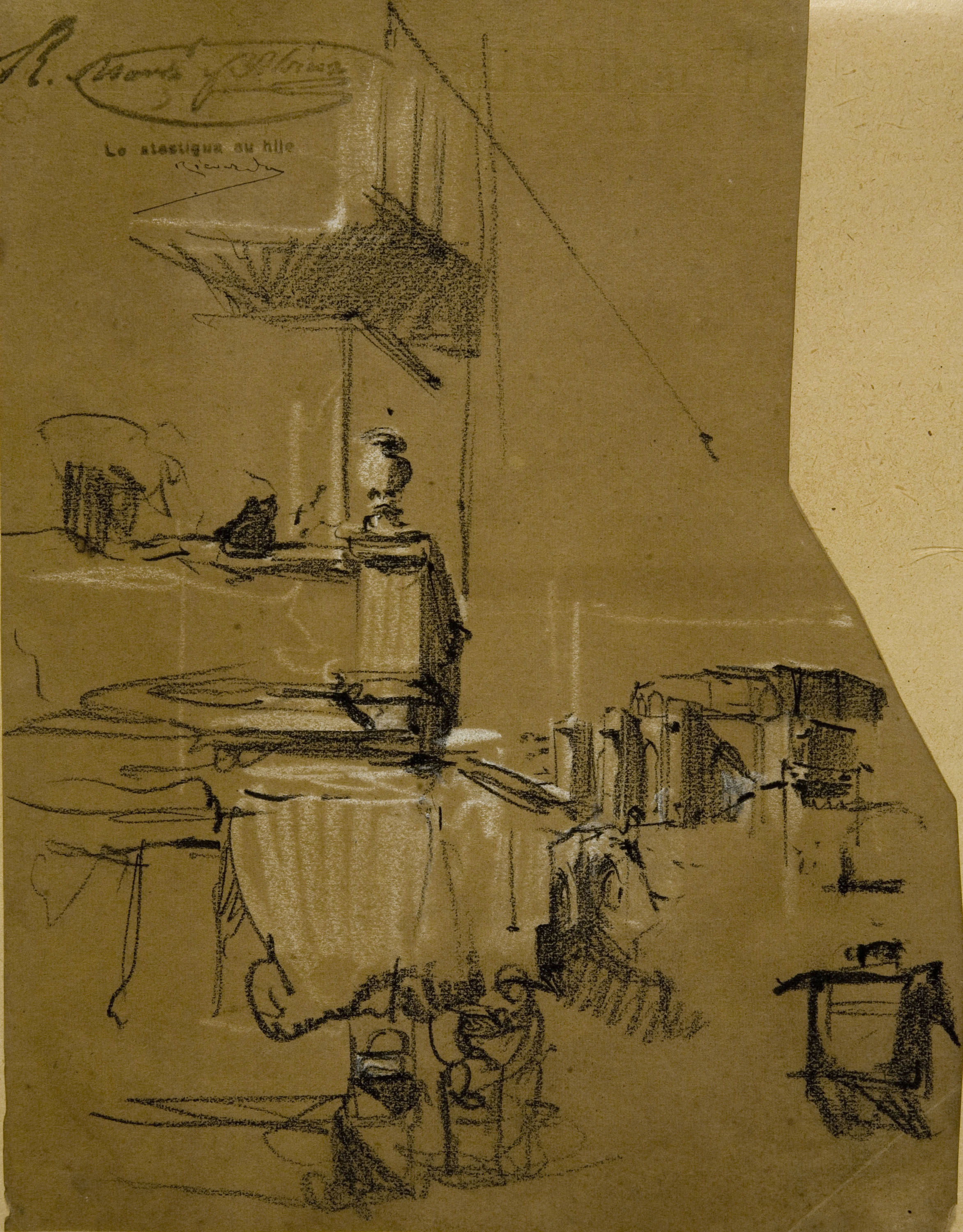 image for: Ramon Martí i Alsina - Estudi per al quadre «Born Vell» - Cap a 1866