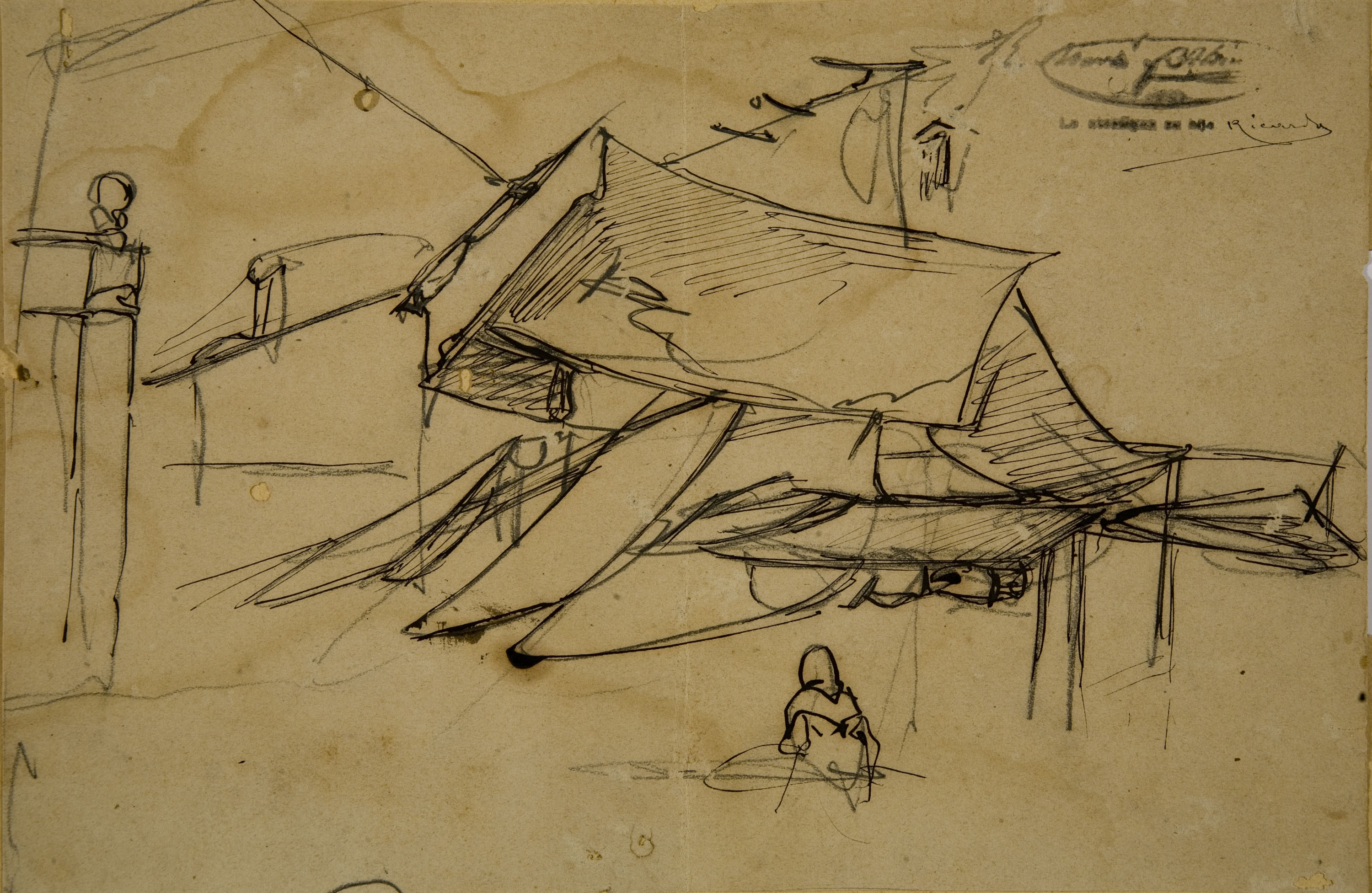 image for: Ramon Martí i Alsina - Estudi per al quadre «Born Vell» - Cap a 1866