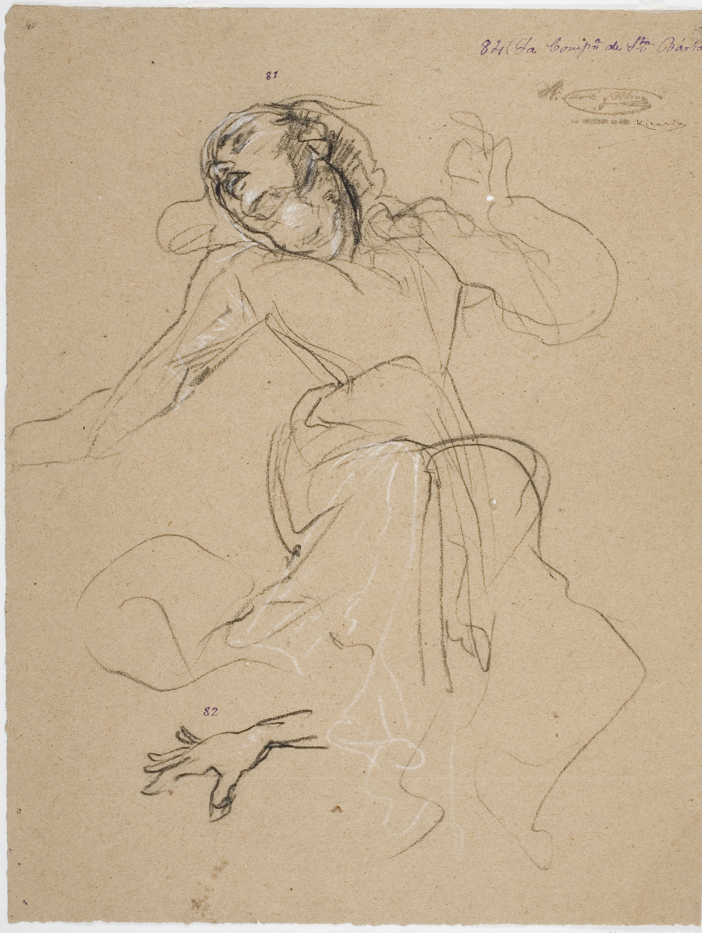 image for: Ramon Martí i Alsina - Escorç femení per al quadre «La Companyia de Santa Bàrbara» - Cap a 1891