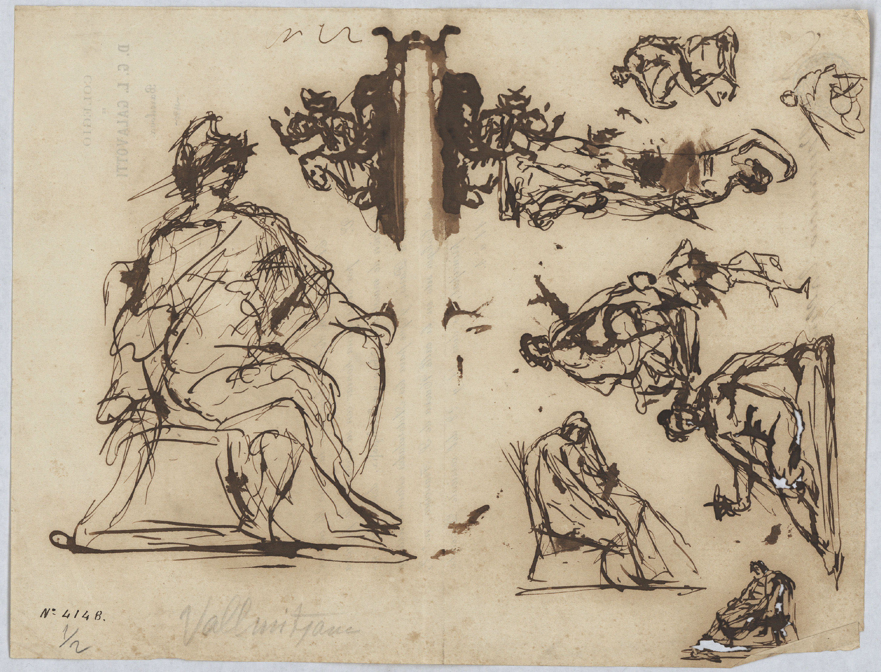 Venanci Vallmitjana - Estudis per a composicions escultòriques - Cap a 1865-1875 image for: Venanci Vallmitjana - Estudis per a composicions escultòriques - Cap a 1865-1875