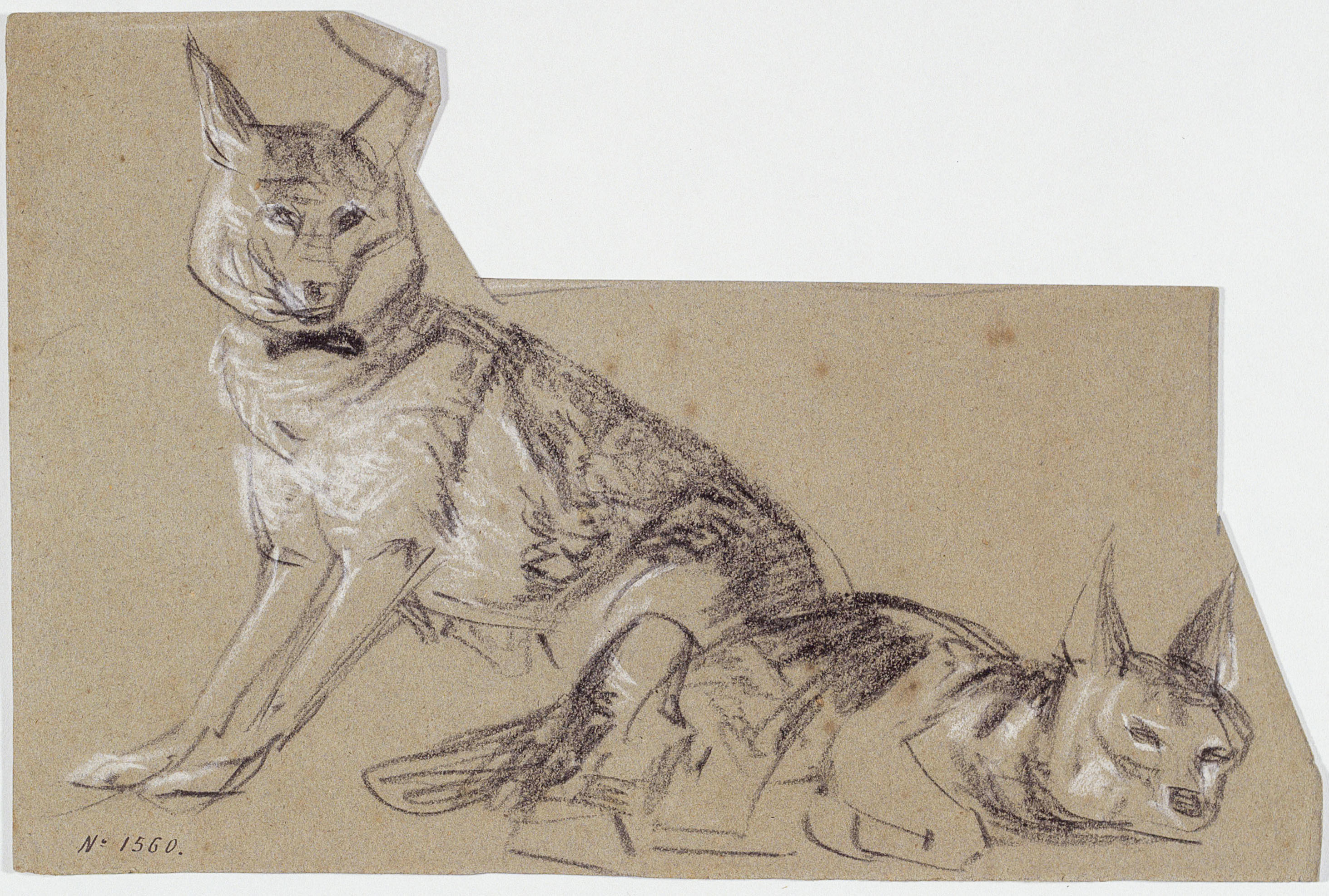image for: Ramon Martí i Alsina - Dues guineus - Cap a 1862