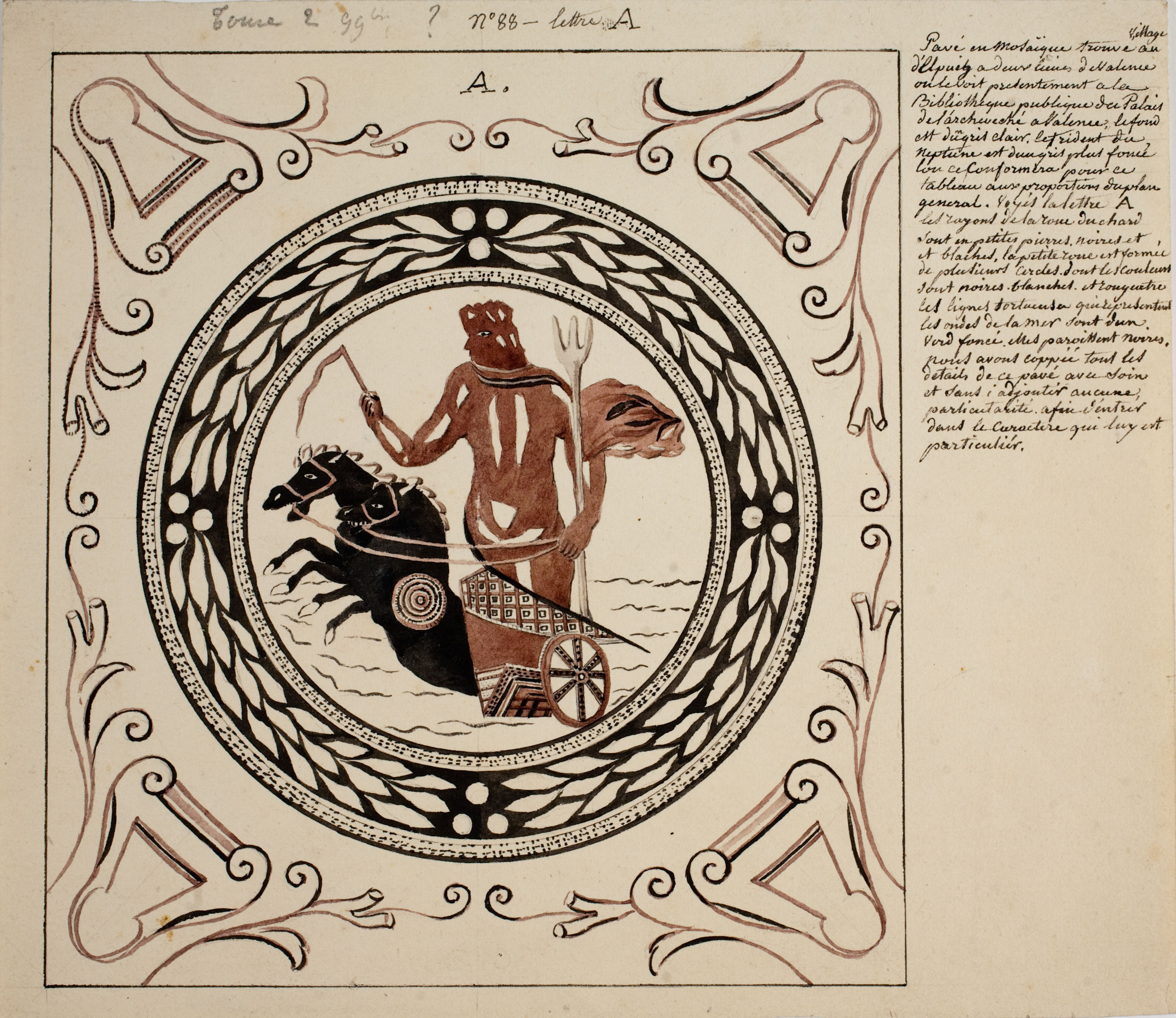 image for: François Ligier - Mosaic d'El Puig, prop de València - Cap a 1801-1803