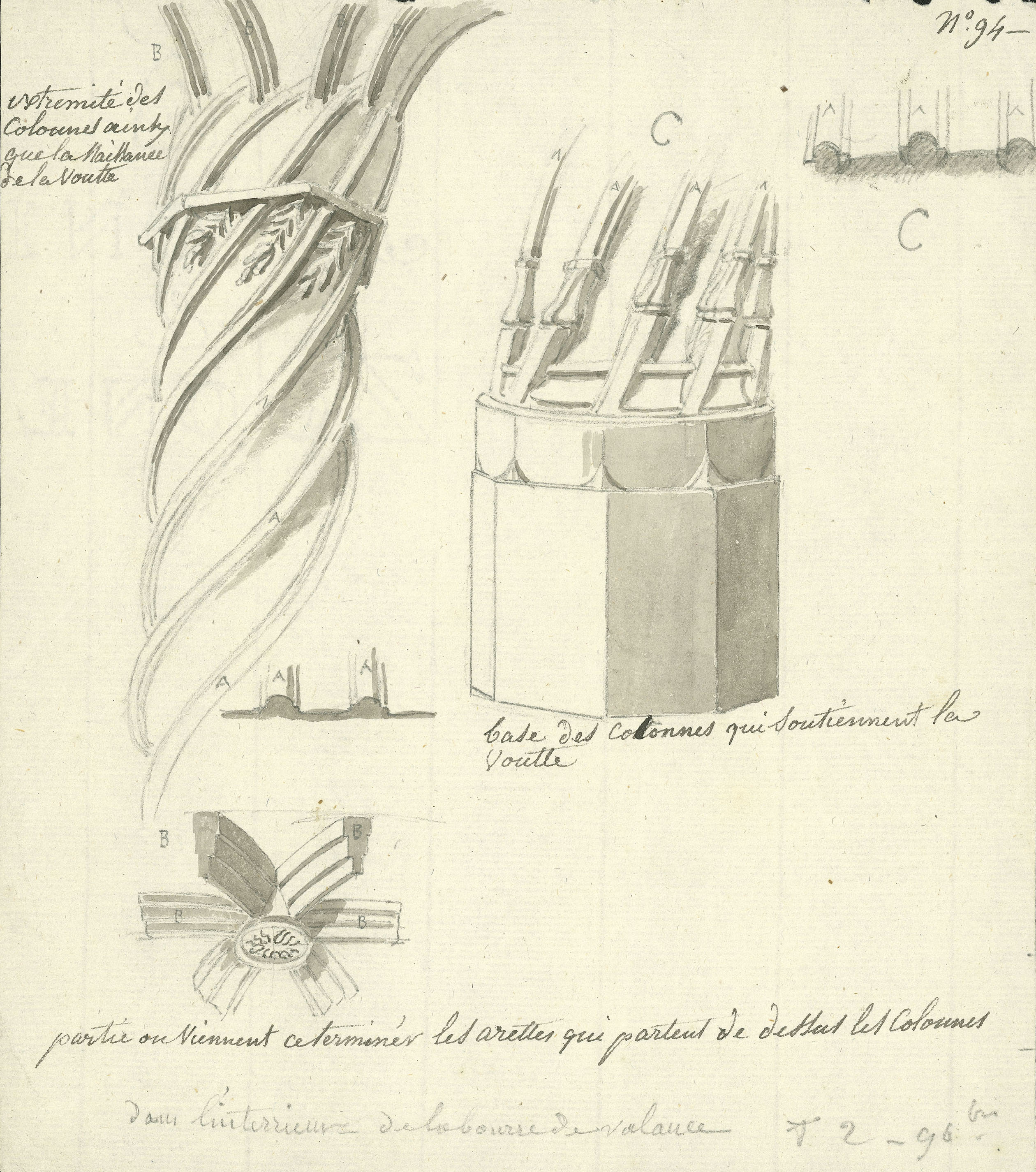 image for: François Ligier - Detalls de l'edifici de la Llotja de València - Cap a 1801-1803