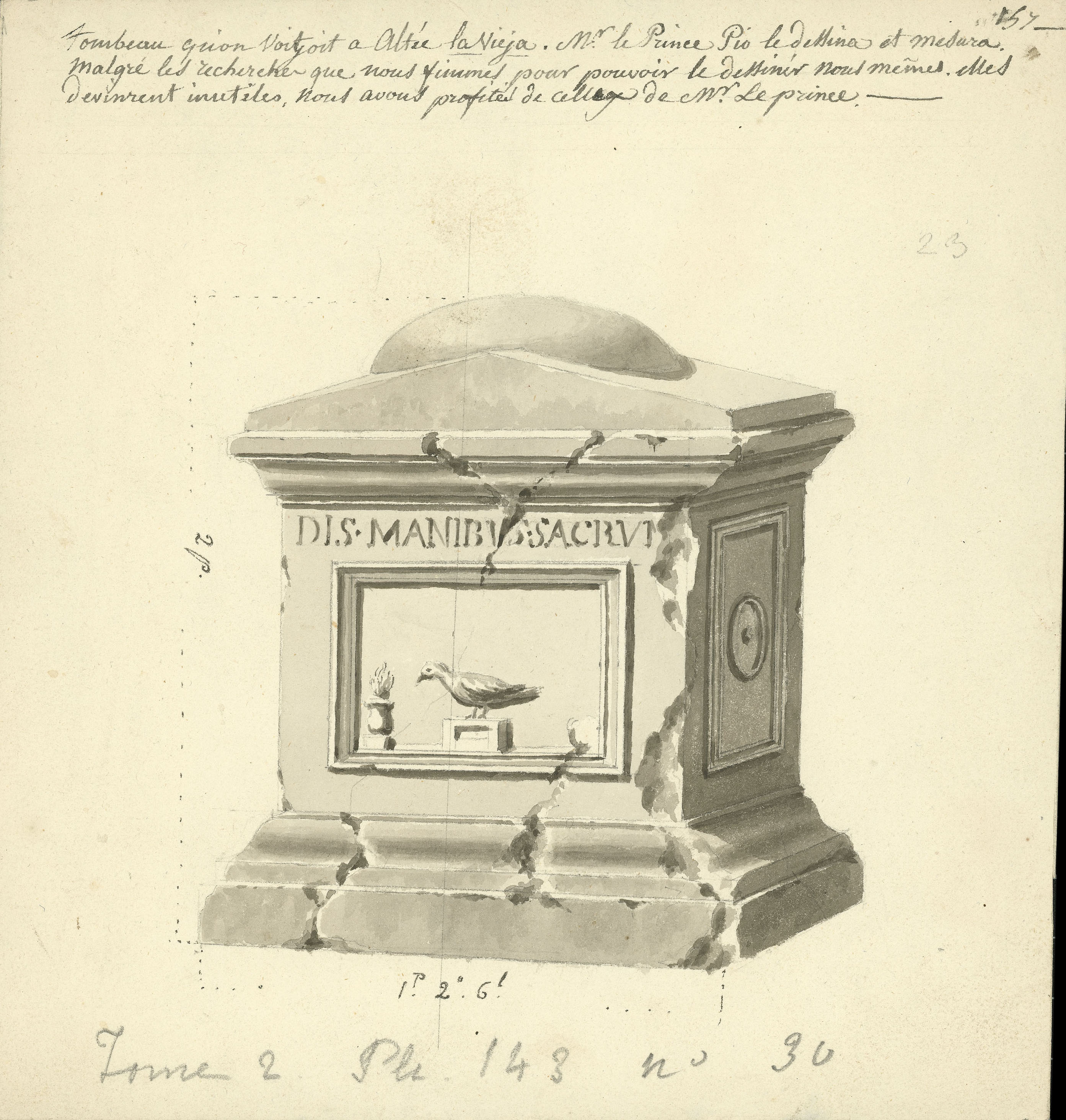 François Ligier - Sepulcre copiat del manuscrit del Príncep Pius - Cap a 1801-1803 image for: François Ligier - Sepulcre copiat del manuscrit del Príncep Pius - Cap a 1801-1803