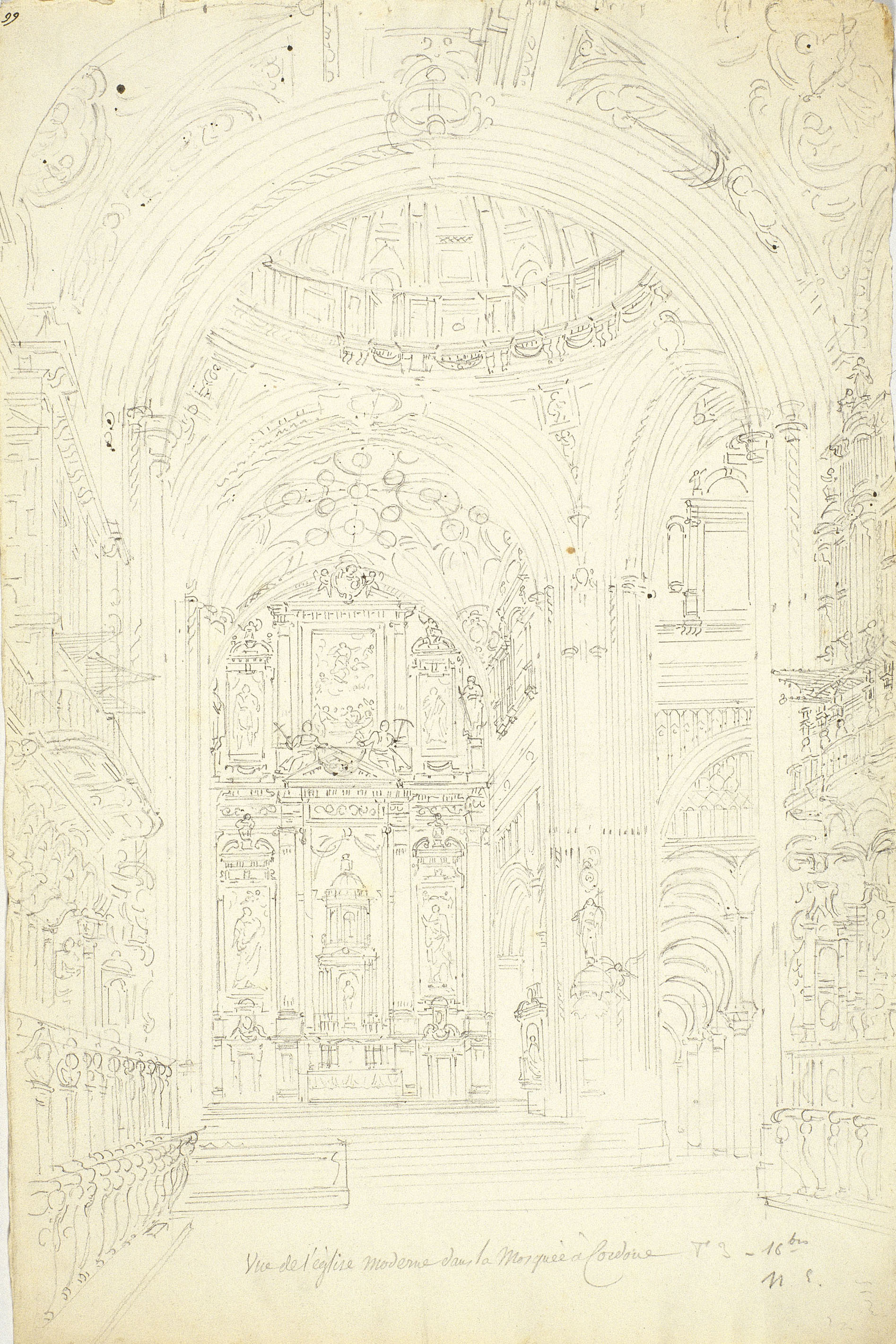 François Ligier - Altar major i cor de la catedral de Còrdova - Cap a 1801-1803 image for: François Ligier - Altar major i cor de la catedral de Còrdova - Cap a 1801-1803