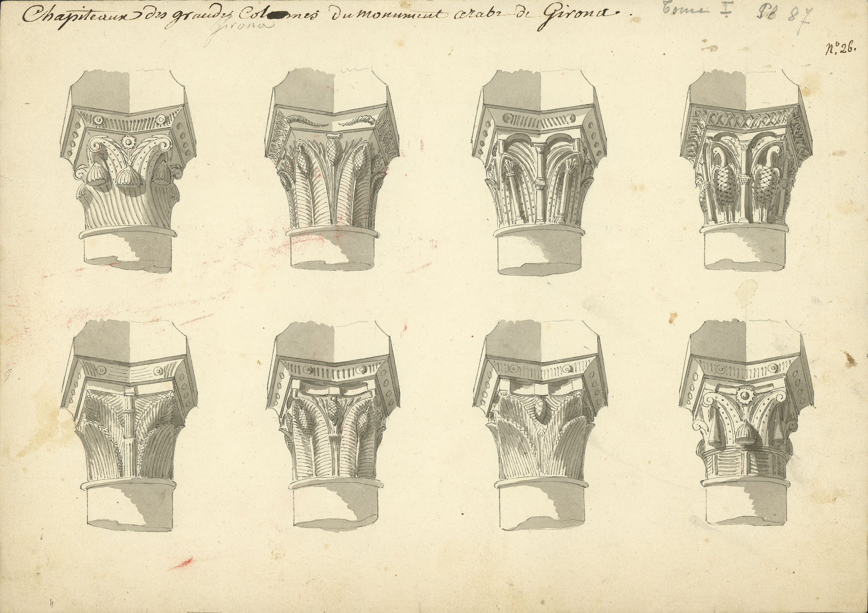 image for: Jacques Moulinier - Capitells dels banys àrabs de Girona - Cap a 1801-1803