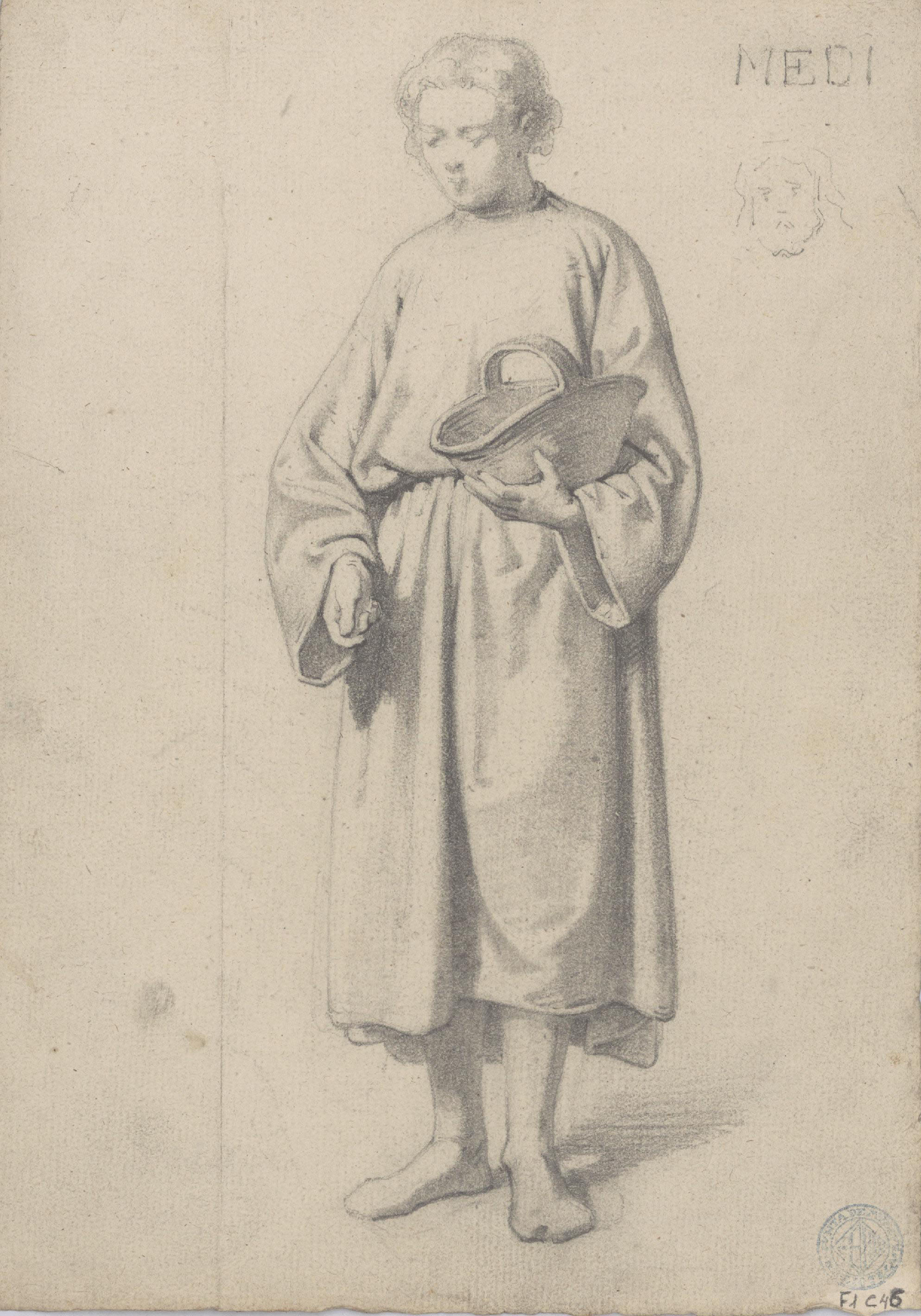 image for: Claudi Lorenzale - Sant Medir (anvers i revers) - Cap a 1850-1870 [1]