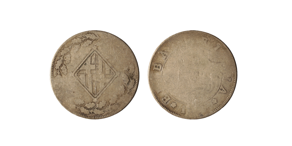 Ocupació francesa - 1 pesseta - 1808-1814 image for: Ocupació francesa - 1 pesseta - 1808-1814