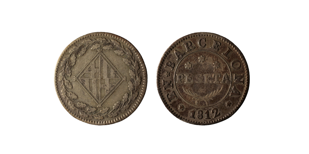 image for: Ocupació francesa - 1 pesseta - 1812