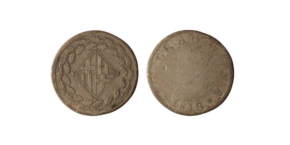 image for: Ocupació francesa - 1 pesseta - 1813