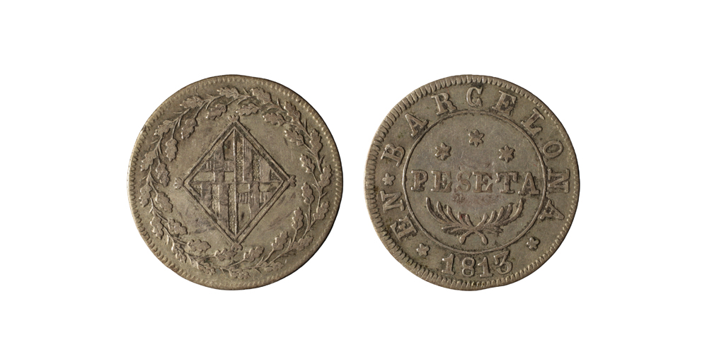 Ocupació francesa - 1 pesseta - 1813 image for: Ocupació francesa - 1 pesseta - 1813