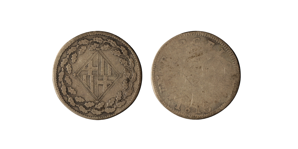 Ocupació francesa - 1 pesseta - 1813 image for: Ocupació francesa - 1 pesseta - 1813