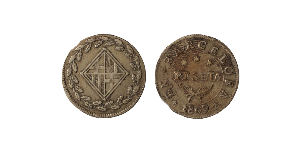image for: Ocupació francesa - 1 pesseta - 1809
