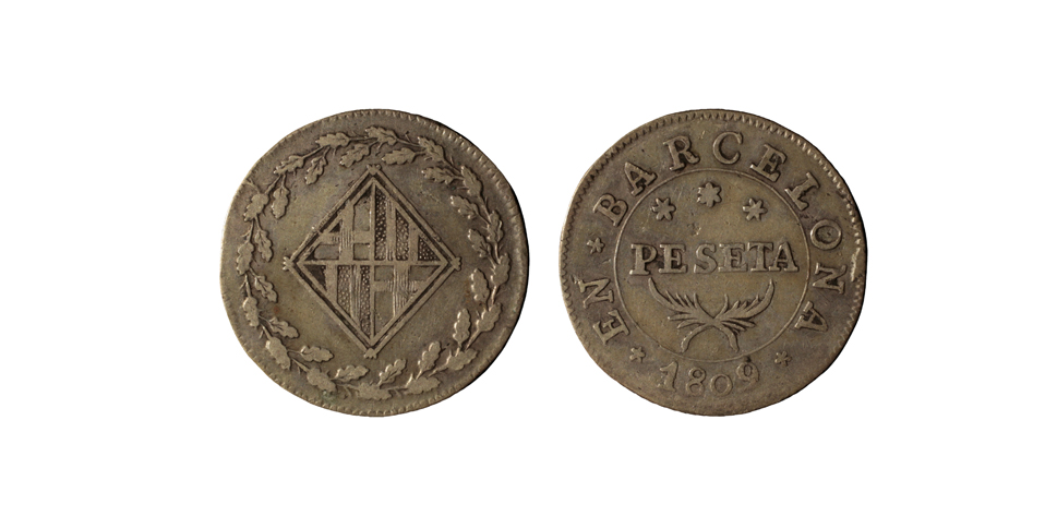 image for: Ocupació francesa - 1 pesseta - 1809