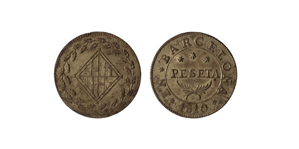 image for: Ocupació francesa - 1 pesseta - 1810