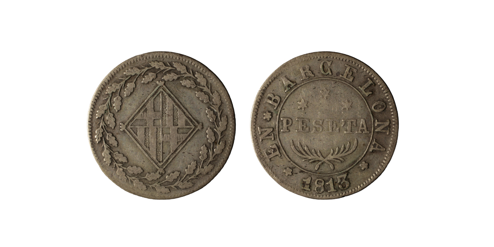 image for: Ocupació francesa - 1 pesseta - 1813
