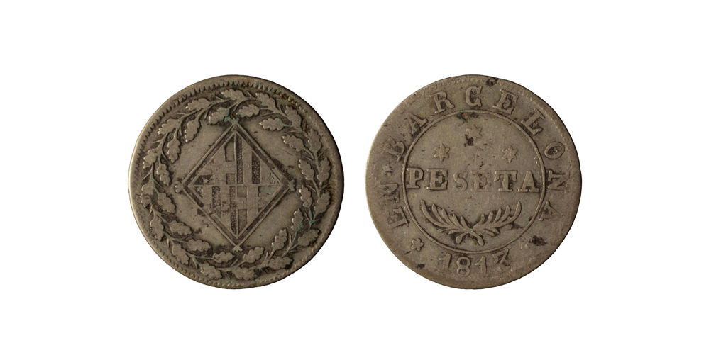 image for: Ocupació francesa - 1 pesseta - 1813