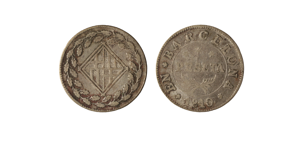 image for: Ocupació francesa - 1 pesseta - 1810