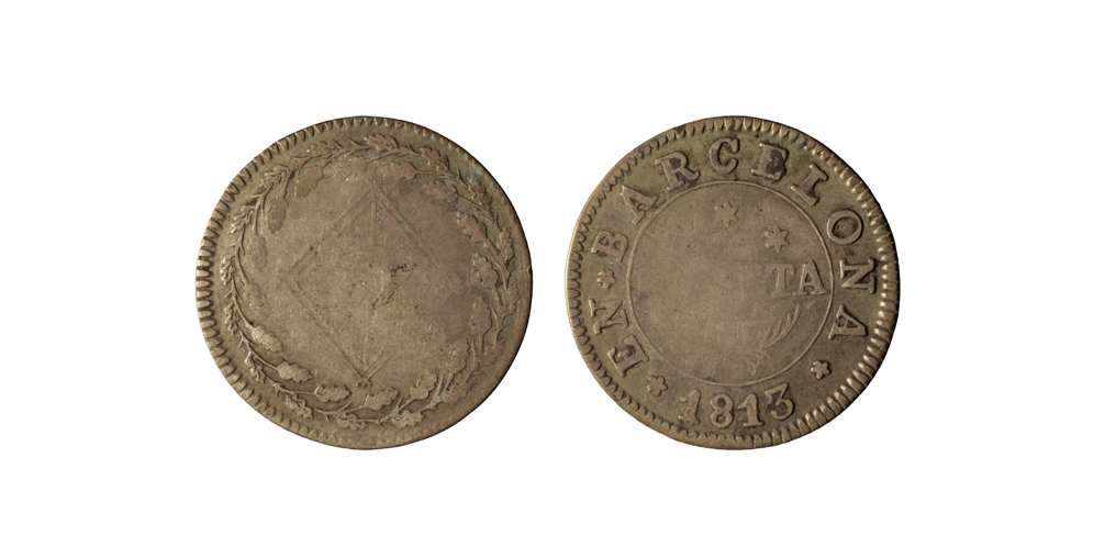 Ocupació francesa - 1 pesseta - 1813 image for: Ocupació francesa - 1 pesseta - 1813
