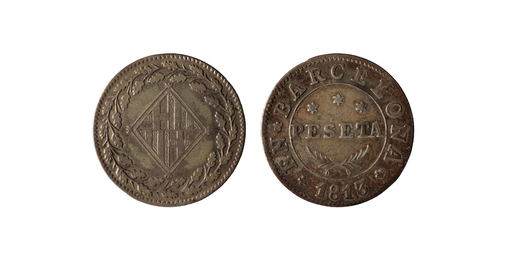 image for: Ocupació francesa - 1 pesseta - 1813