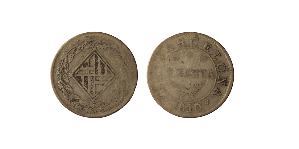 image for: Ocupació francesa - 1 pesseta - 1810