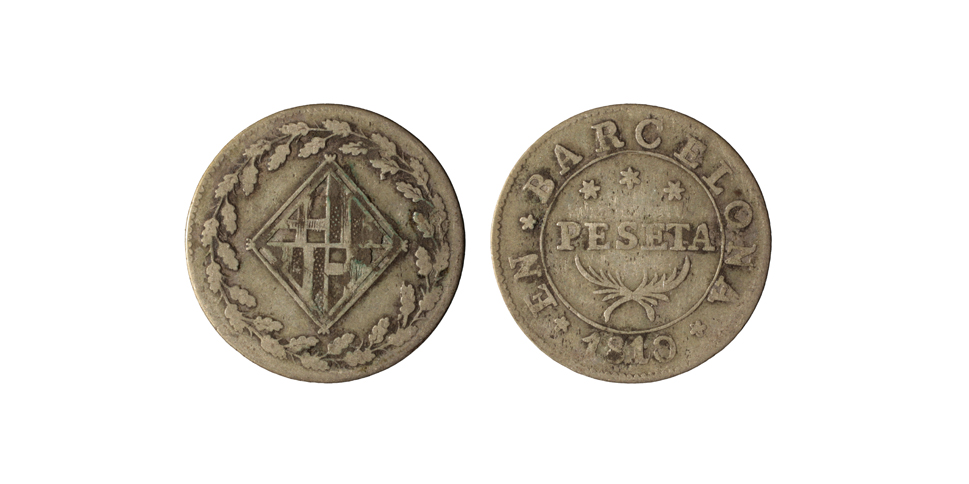 image for: Ocupació francesa - 1 pesseta - 1810