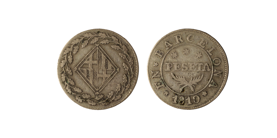 image for: Ocupació francesa - 1 pesseta - 1810